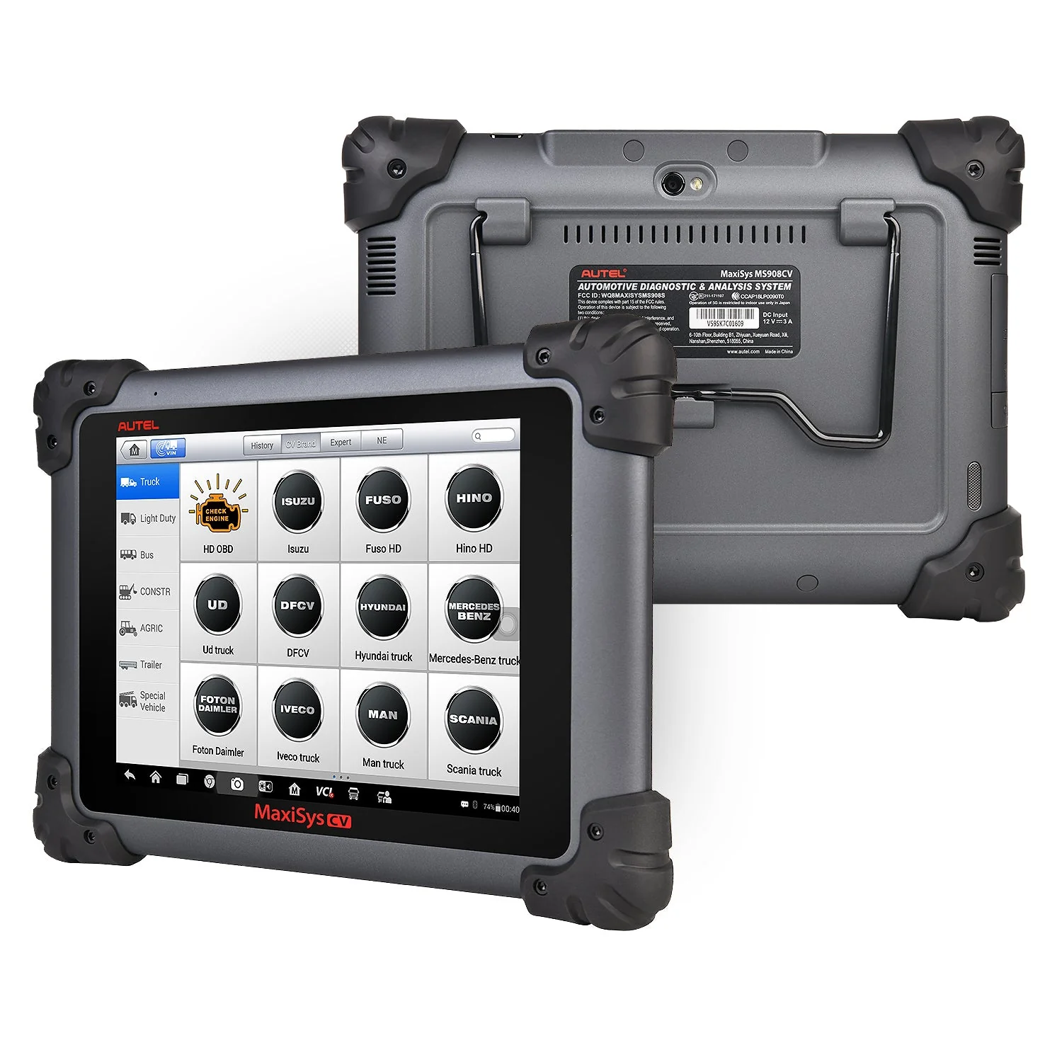 Autel Maxisys MS908CV 2023 Diagnostic Scanner For Heavy Duty Truck/ Semi Truck/ Commercial Cars, ECU Coding, Diesel Scanner for Commercial Vehicles With J2534 ECU Programming Tool - Image 4