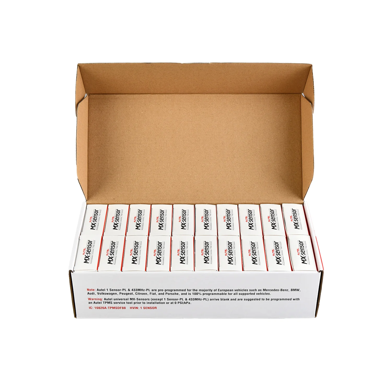 Autel MX-Sensor 20 Pack 1-Sensor 2 in 1  (315MHz + 433MHz) 100% Cloneable TPMS Programmable Sensors (Rubber Version) - Image 4