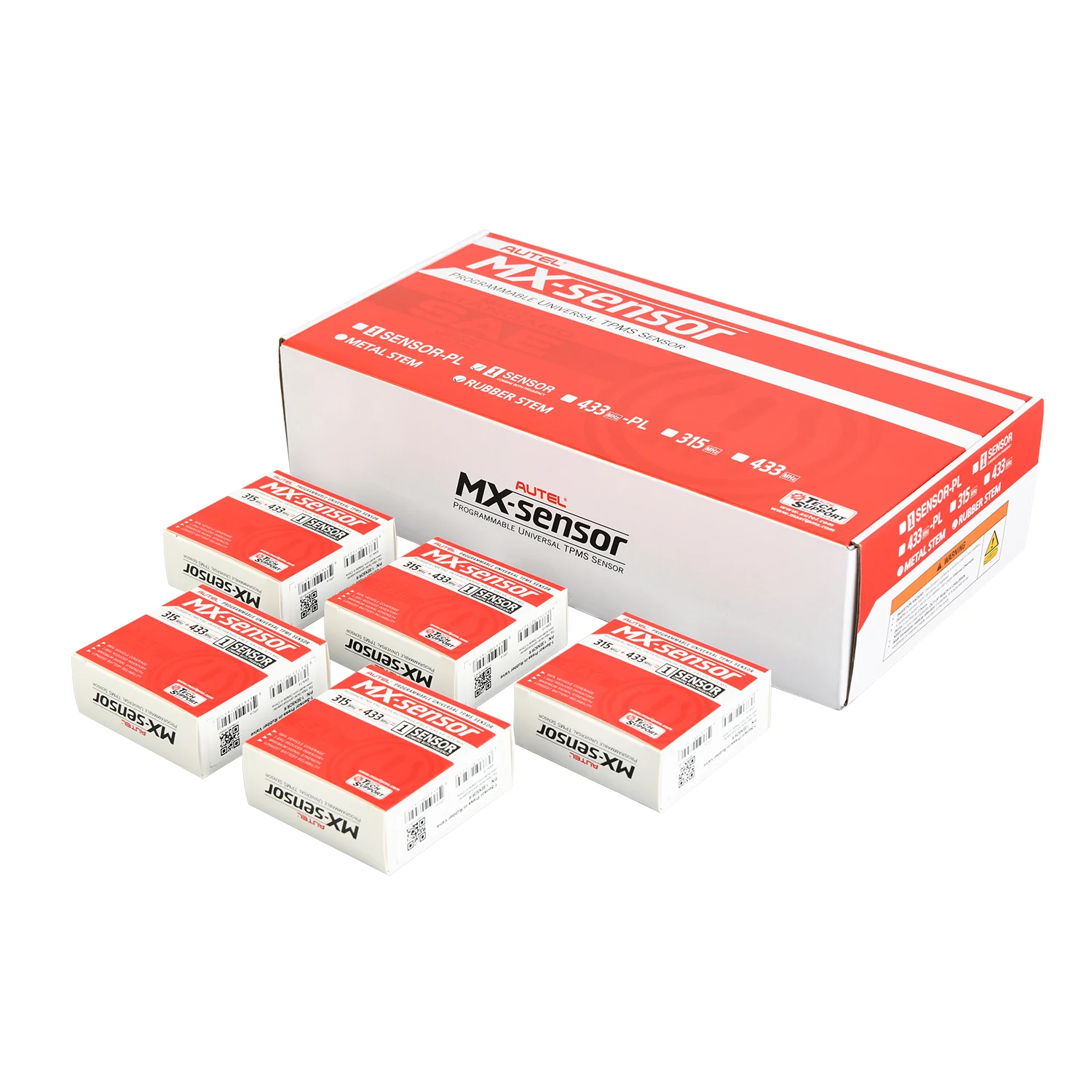 Autel MX-Sensor 20 Pack 1-Sensor 2 in 1  (315MHz + 433MHz) 100% Cloneable TPMS Programmable Sensors (Rubber Version) - Image 5