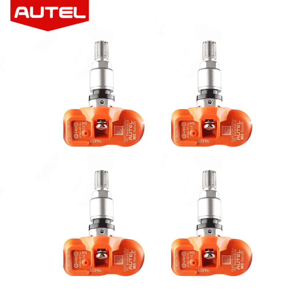 Autel MX-Sensor 4PCS 433Mhz Programmable Universal Metal Stem Car TPMS Tire Pressure Sensor - Image 5
