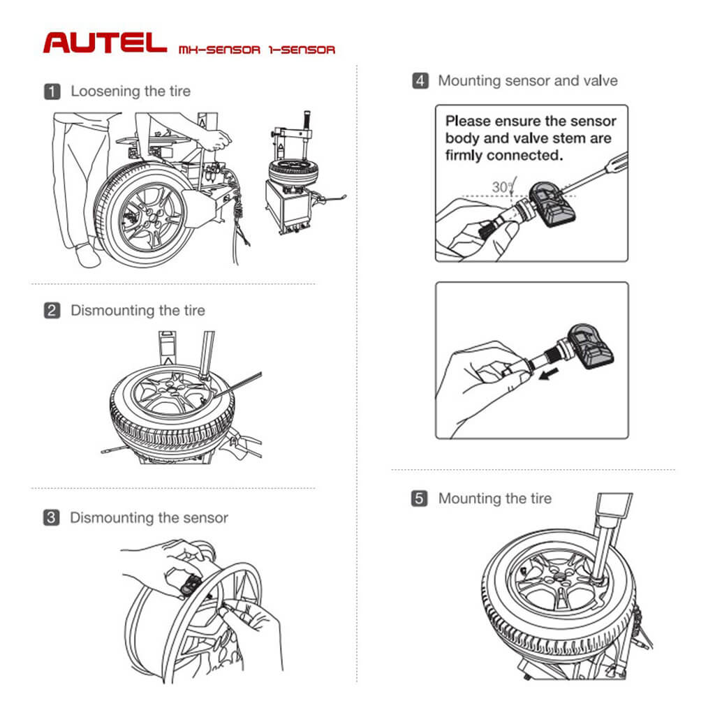 [4PCS]Autel 1-Sensor 2 in 1 MX-Sensor (315MHz + 433MHz) 100% Cloneable TPMS Programmable Sensors (Rubber Version) - Image 6
