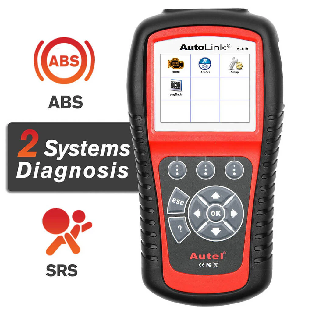 Autel AutoLink AL619 Scanner, ABS SRS & CAN OBD2 Diagnostic Scan Tool, 10 OBDII Test Modes, DTCs Lookup, Live Data, Check Engine Light Code Reader, Upgraded of ML619 AL519 ML519 AL319 - Image 4