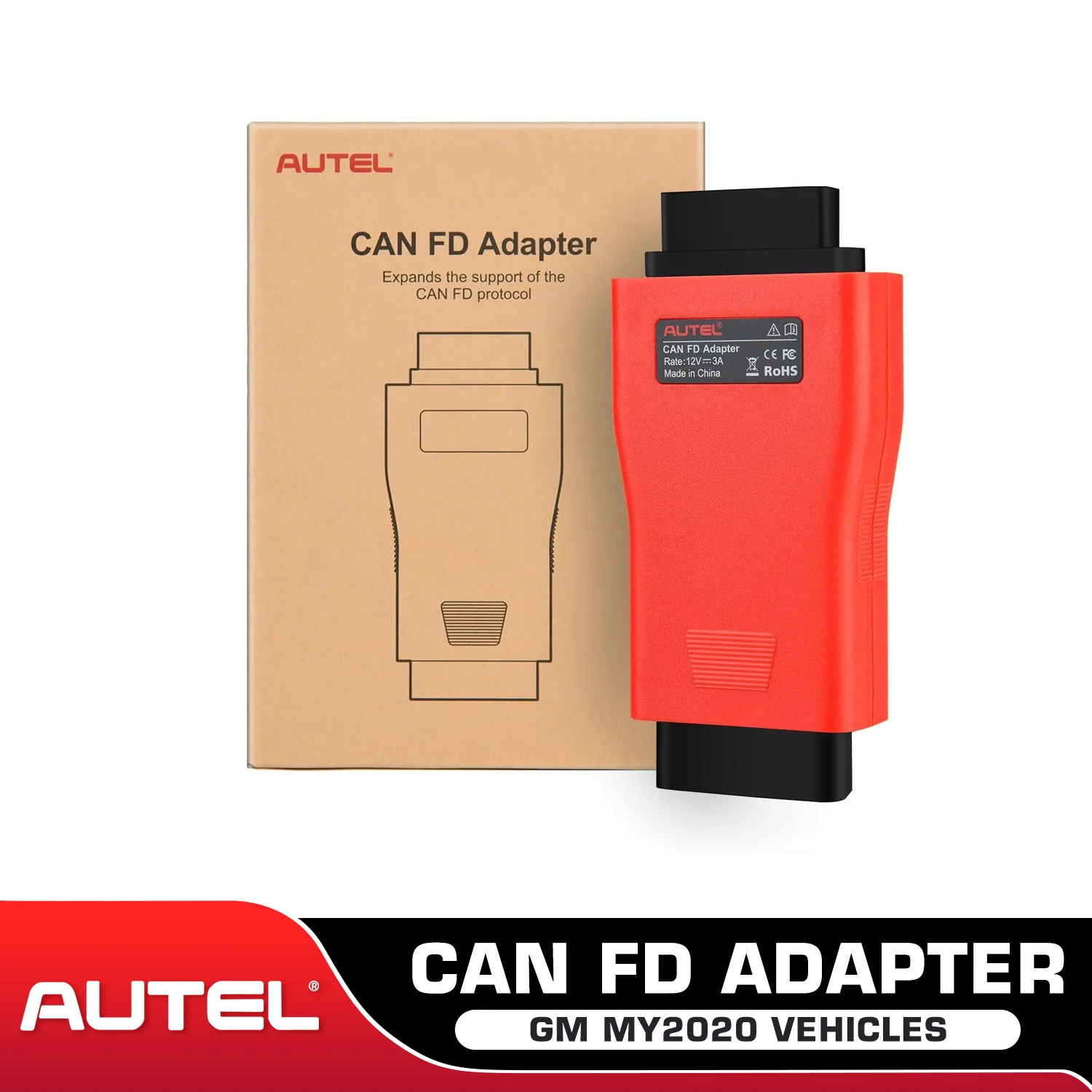 Autel CAN FD Adapter for GM MY2020 Vehicles, 2026 Newest Compatible with Autel Scanner, Designed to Support Diagnosis of Vehicle Models with CAN FD Protocol