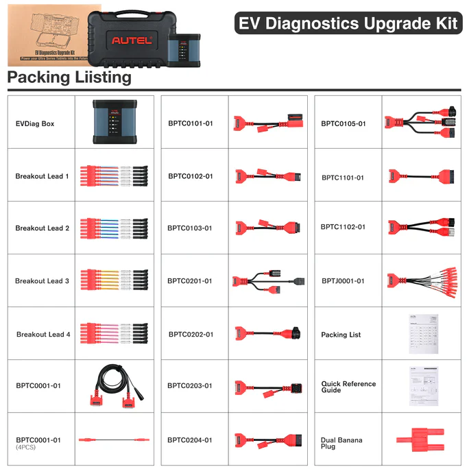 Autel EV Diagnostics Upgrade Kit 2026 EVDiag Box & Adapters, Work with MaxiSYS Ultra/Ultra ADAS/ MS919/ MS909, Same EV Box as Ultra EV MS909EV for Electric Vehicles’ Battery Pack Diagnostics - Image 3