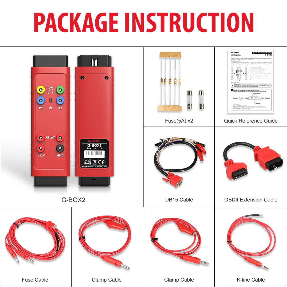 Autel G-BOX2 Key Programming Adapter for Mercedes-Benz and for BMW Vehicles, All Keys Lost DME/DDE ISN Reading and Writing Boot Mode Bench Method Works with Autel MaxiIM IM508 IM508S IM608 IM608S II - Image 8