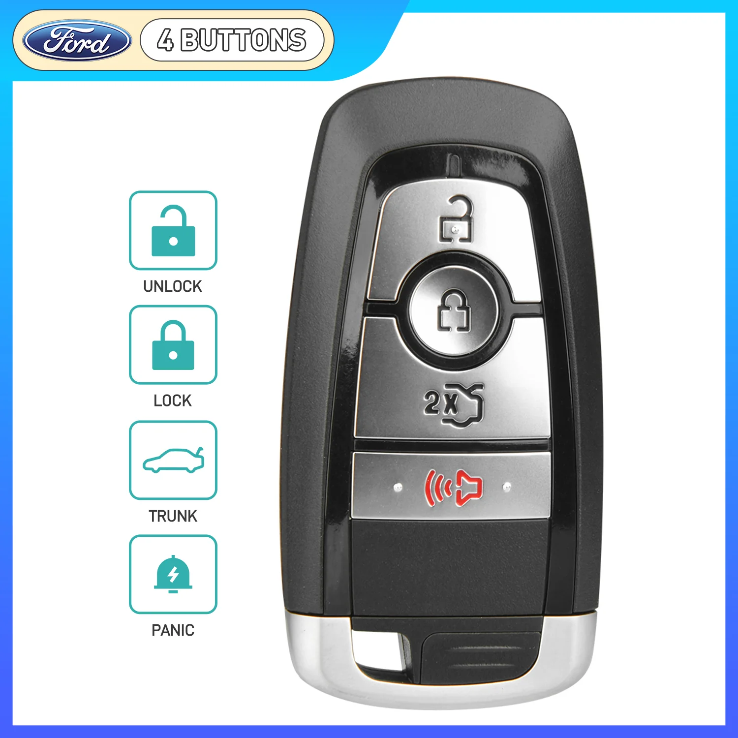 Autel IKEYFD004AH Ford-Style Programmable Smart Key Work With KM100