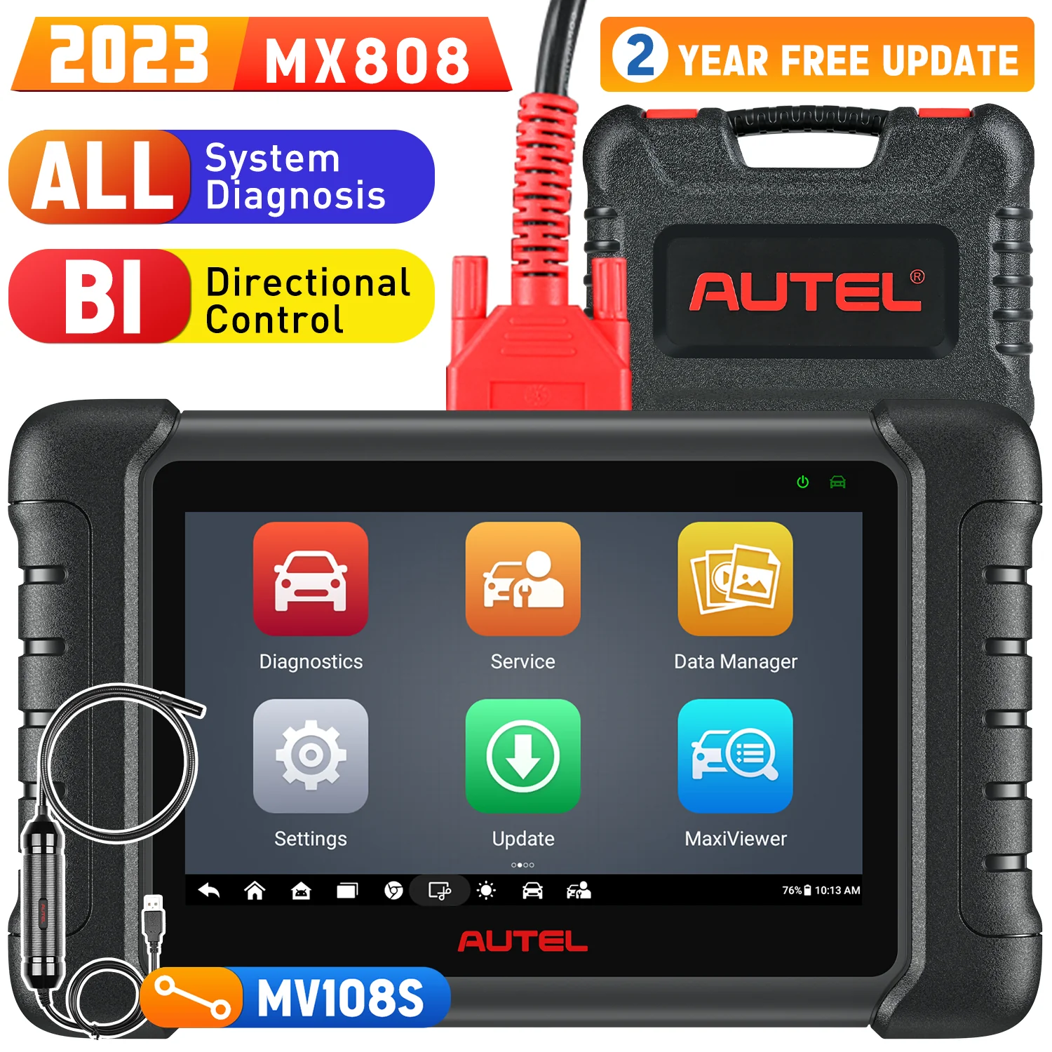 Autel MaxiCheck MX808 Same As MK808 2023 OBD2 Scanner with Bidirectional Control Code Readers, Active Test as MP808, FCA AutoAuth, All System Diagnosis - Image 8