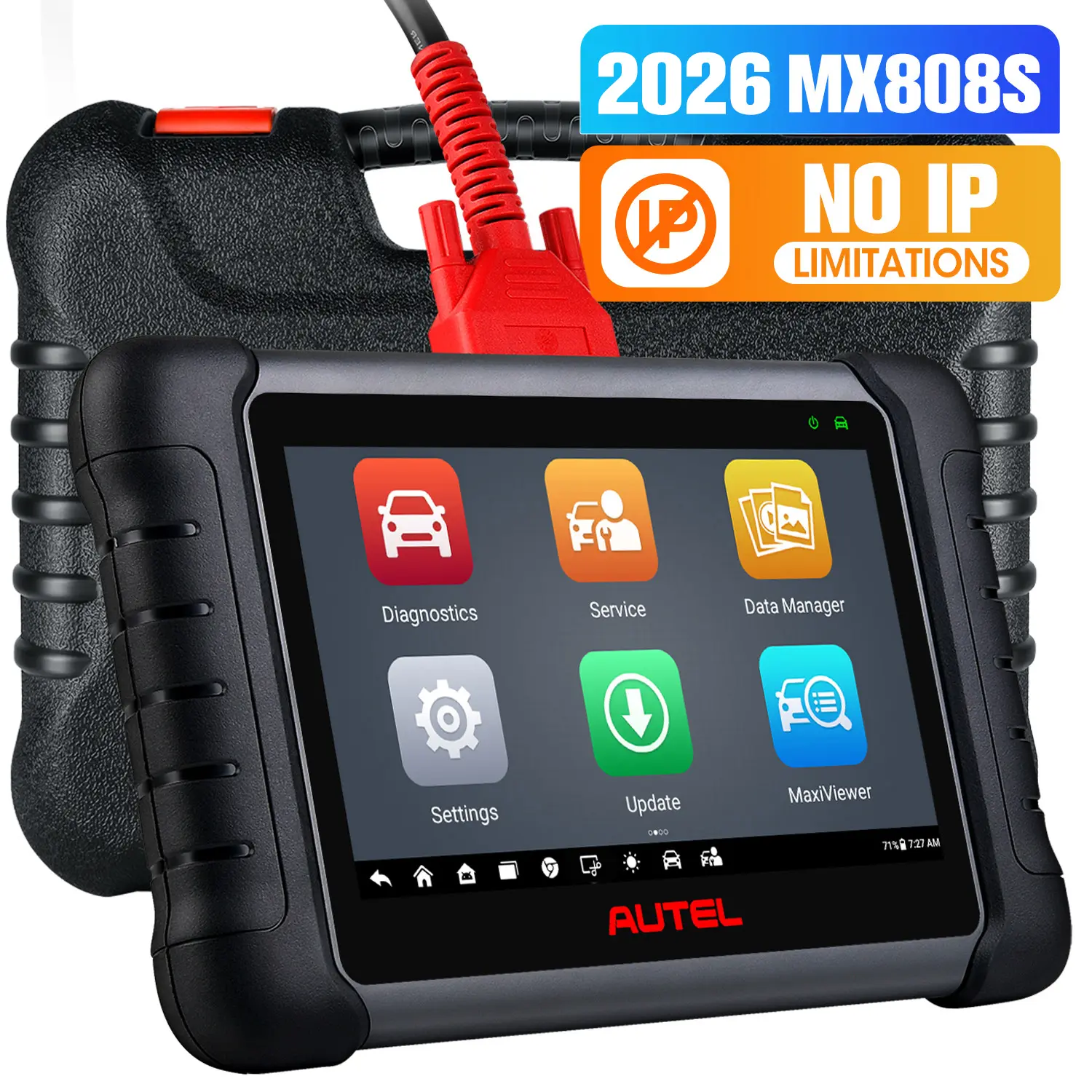 Autel MaxiCheck MX808S 2026 Bi-directional Scanner, 28+ Services, Active Test, All System Diagnostic, Injector Coding, Upgraded of MX808/MK808, Same Functions as Autel MK808S - Image 7