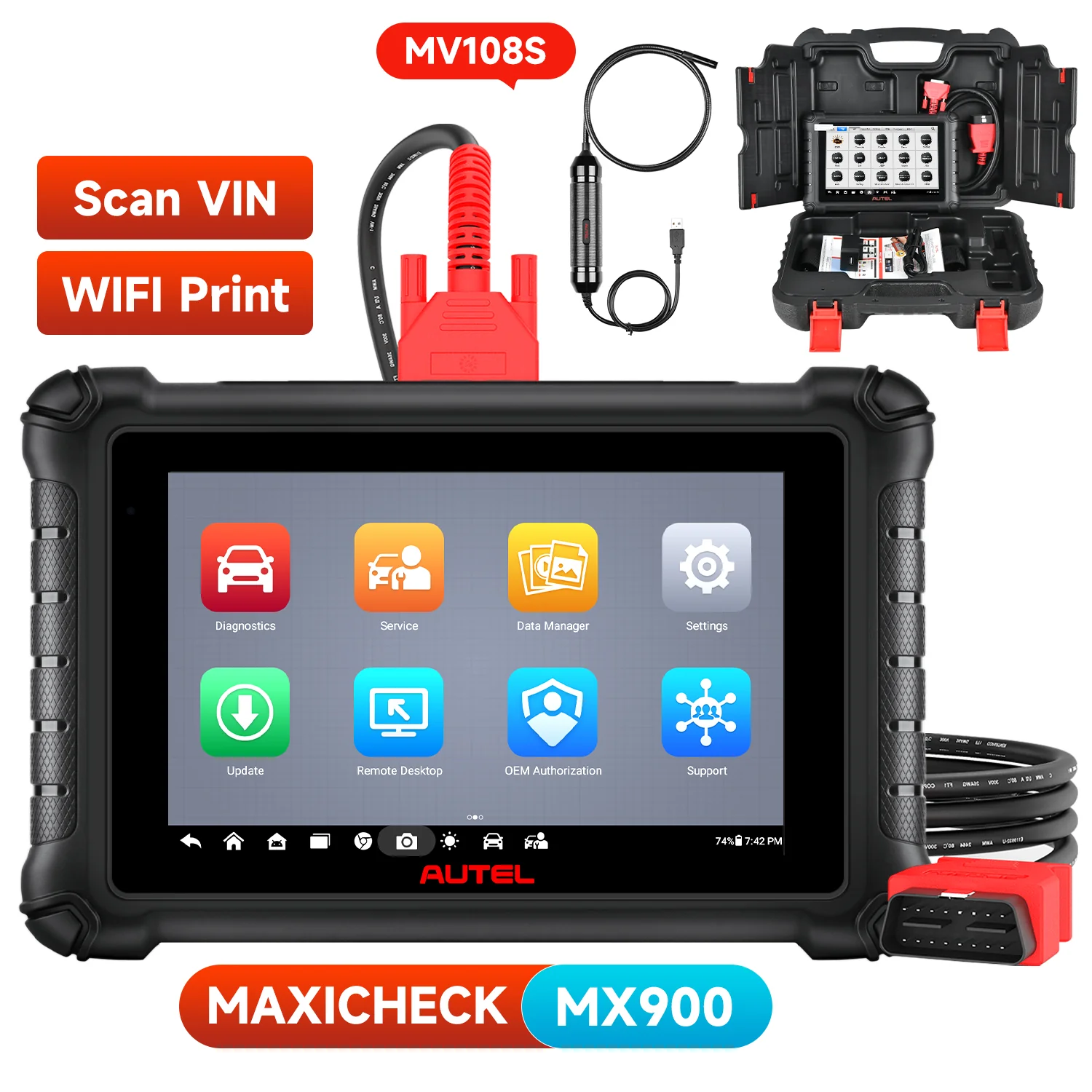 Autel MaxiCheck MX900 OBD2 All System Diagnostic Scanner 2026, Upgraded Ver. of MX808 MK808 MK808Z, Bi Directional Control, 10000+ Vehicles, DoIP/CAN FD Protocol, Pre & Post Scan, Same Function as Autel MK900 - Image 8