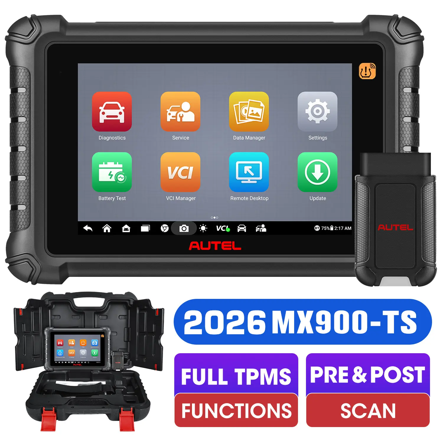 Autel MaxiCheck MX900-TS MX900TS 2026 Diagnostic Scanner, Bi-Directional Control, Full TPMS Functions, 40+ Services, All System Diagnostic, Updated Of MX808TS/MX808S/MK808TS/TS900, Same As MK900-TS - Image 6