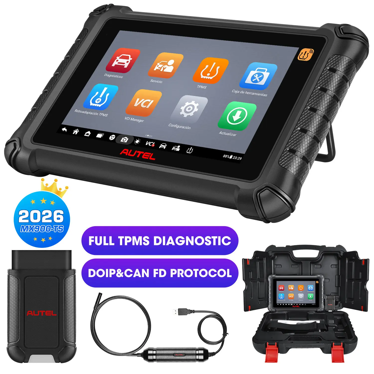 Autel MaxiCheck MX900-TS MX900TS 2026 Diagnostic Scanner, Bi-Directional Control, Full TPMS Functions, 40+ Services, All System Diagnostic, Updated Of MX808TS/MX808S/MK808TS/TS900, Same As MK900-TS - Image 7