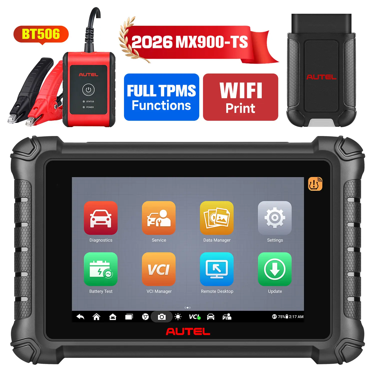 Autel MaxiCheck MX900-TS MX900TS 2026 Diagnostic Scanner, Bi-Directional Control, Full TPMS Functions, 40+ Services, All System Diagnostic, Updated Of MX808TS/MX808S/MK808TS/TS900, Same As MK900-TS - Image 8
