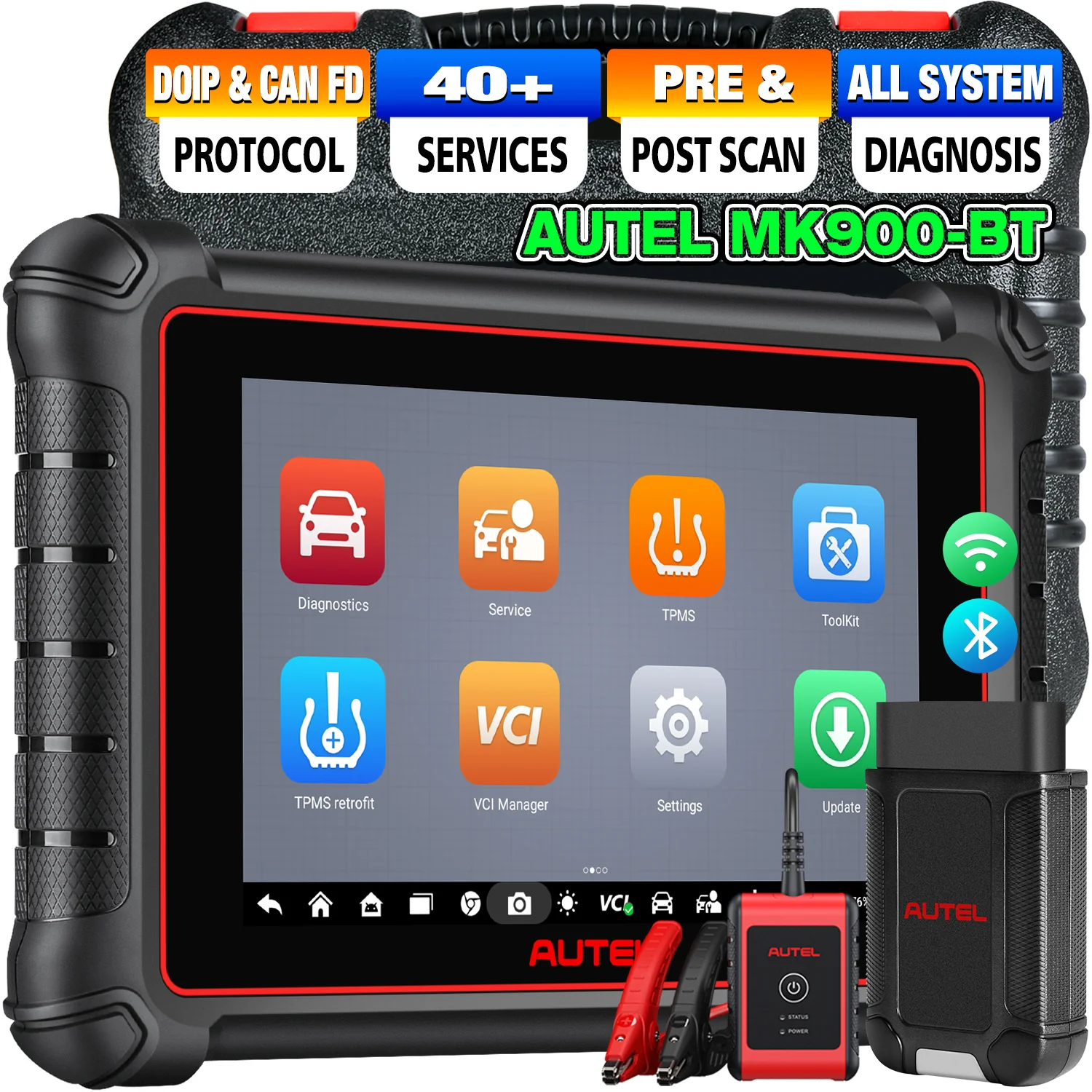 Autel MaxiCOM MK900BT MK900-BT Diagnostic Scanner 2026, Bi Directional Control, 10000+ Vehicles, DoIP/CAN FD, Pre & Post Scan, Upgraded Ver. of Autel MK900 MK808BT MX808 - Image 11