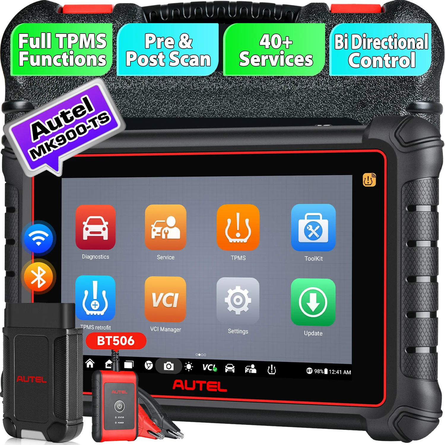 Autel MaxiCOM MK900TS MK900-TS Diagnostic Scanner, Upgraded Ver. of MX808S-TS/MK808TS/TS900, Bi Directional Control, 10000+ Vehicles, DoIP/CAN FD Protocol, Pre & Post Scan - Image 11