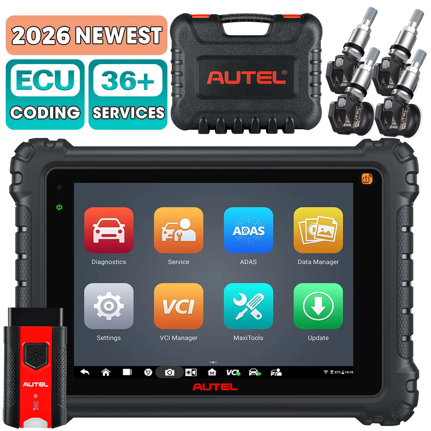 Autel MaxiCOM MK906 Pro-TS MK906S Pro2-TS 2026 Newest Diagnostic Tool, Full TPMS Functions, ECU Coding, VAG Guided Functions, Active Test, 36+ Popular Services, Upgrade Ver. OF MS906 PRO-TS/ MS906 PRO/ MS906TS/ MS906BT - Image 9
