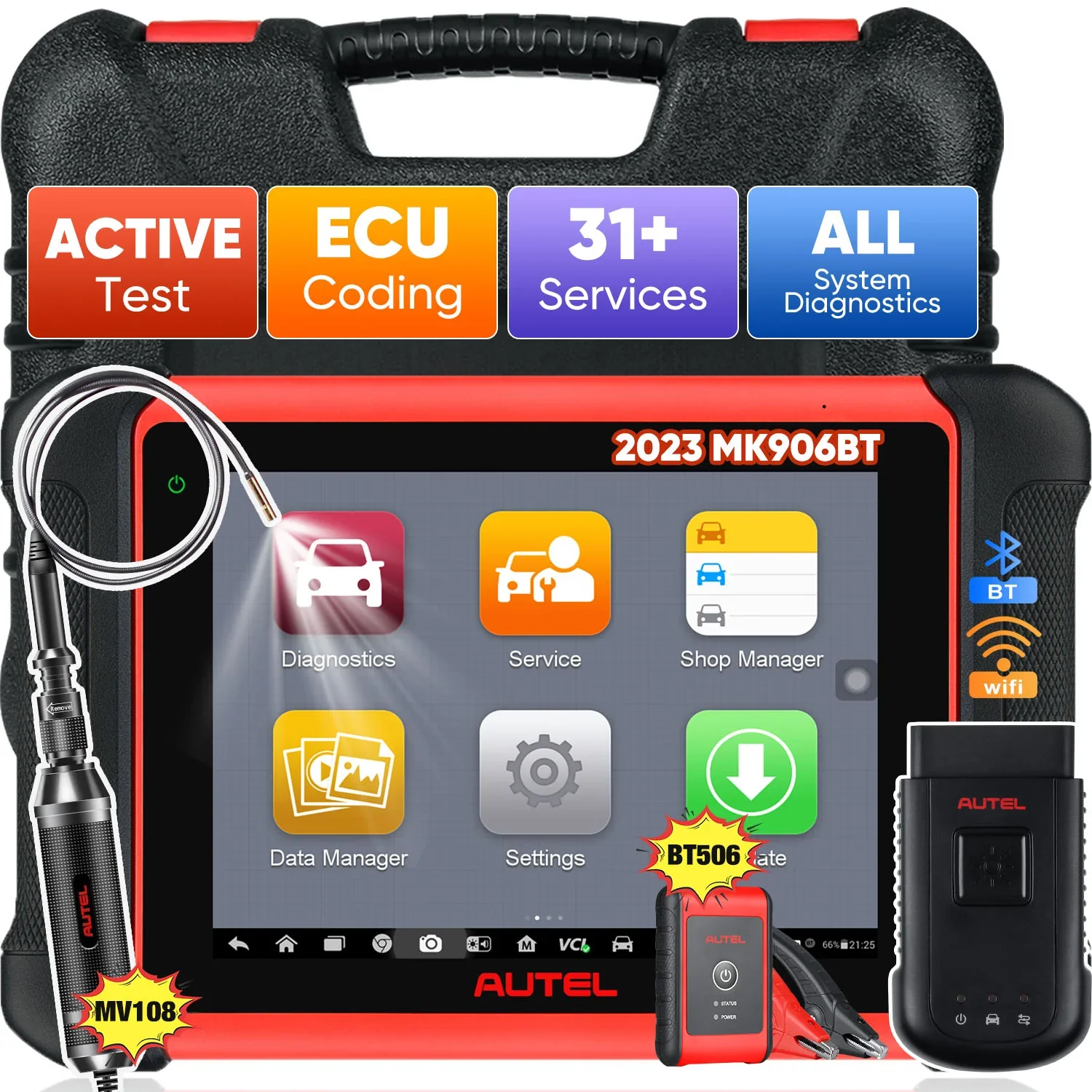 Autel MaxiCOM MK906BT Bluetooth OBD2 Diagnostic Scanner With ECU Coding, 31+ Services, All system Diagnosis, Bi-Directional Control, 2023 New Version of Maxisys MS906 - Image 6