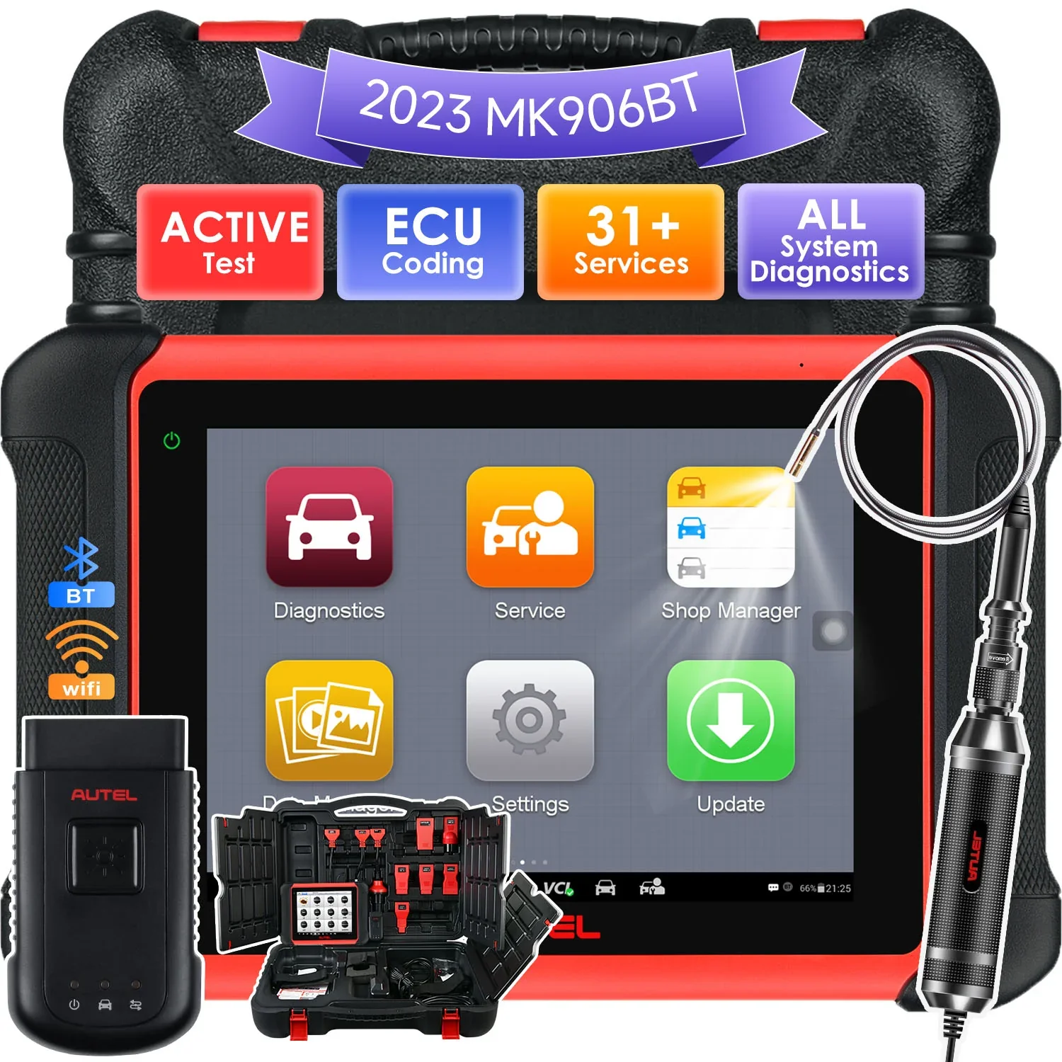 Autel MaxiCOM MK906BT Bluetooth OBD2 Diagnostic Scanner With ECU Coding, 31+ Services, All system Diagnosis, Bi-Directional Control, 2023 New Version of Maxisys MS906 - Image 8
