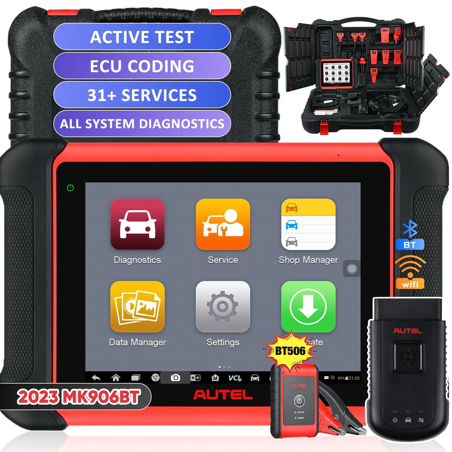 Autel MaxiCOM MK906BT Bluetooth OBD2 Diagnostic Scanner With ECU Coding, 31+ Services, All system Diagnosis, Bi-Directional Control, 2023 New Version of Maxisys MS906 - Image 9