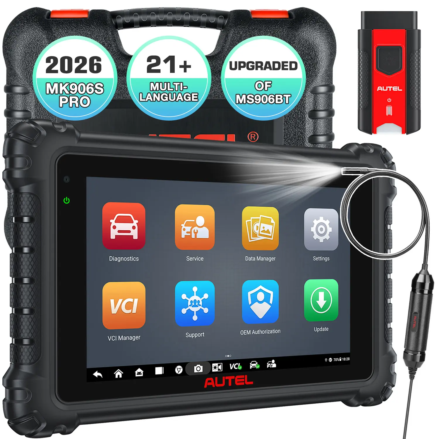 Autel MaxiCOM MK906 Pro MK906S Pro Diagnostic Scanner, Advanced ECU Coding, Bi-Directional Control, DoIP CAN FD Protocols, 36+ Services, Upgraded Ver. of MS906BT MS906 Pro - Image 7