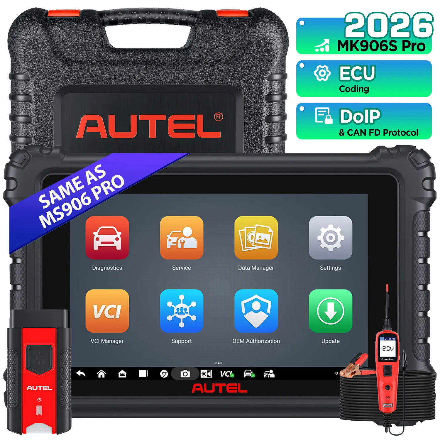 Autel MaxiCOM MK906 Pro MK906S Pro Diagnostic Scanner, Advanced ECU Coding, Bi-Directional Control, DoIP CAN FD Protocols, 36+ Services, Upgraded Ver. of MS906BT MS906 Pro - Image 8