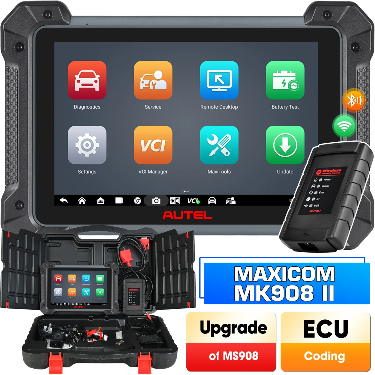 Autel MaxiCOM MK908 II Diagnostic Scanner, 2026 Auto Sacn Tool AutoScan 2.0, With ECU Coding, VAG Guided Functions, OE-Level Full System, 36+ Maintenance Service, Pre & Post Scan, Upgraded Ver. of MS908/ MK908 - Image 5