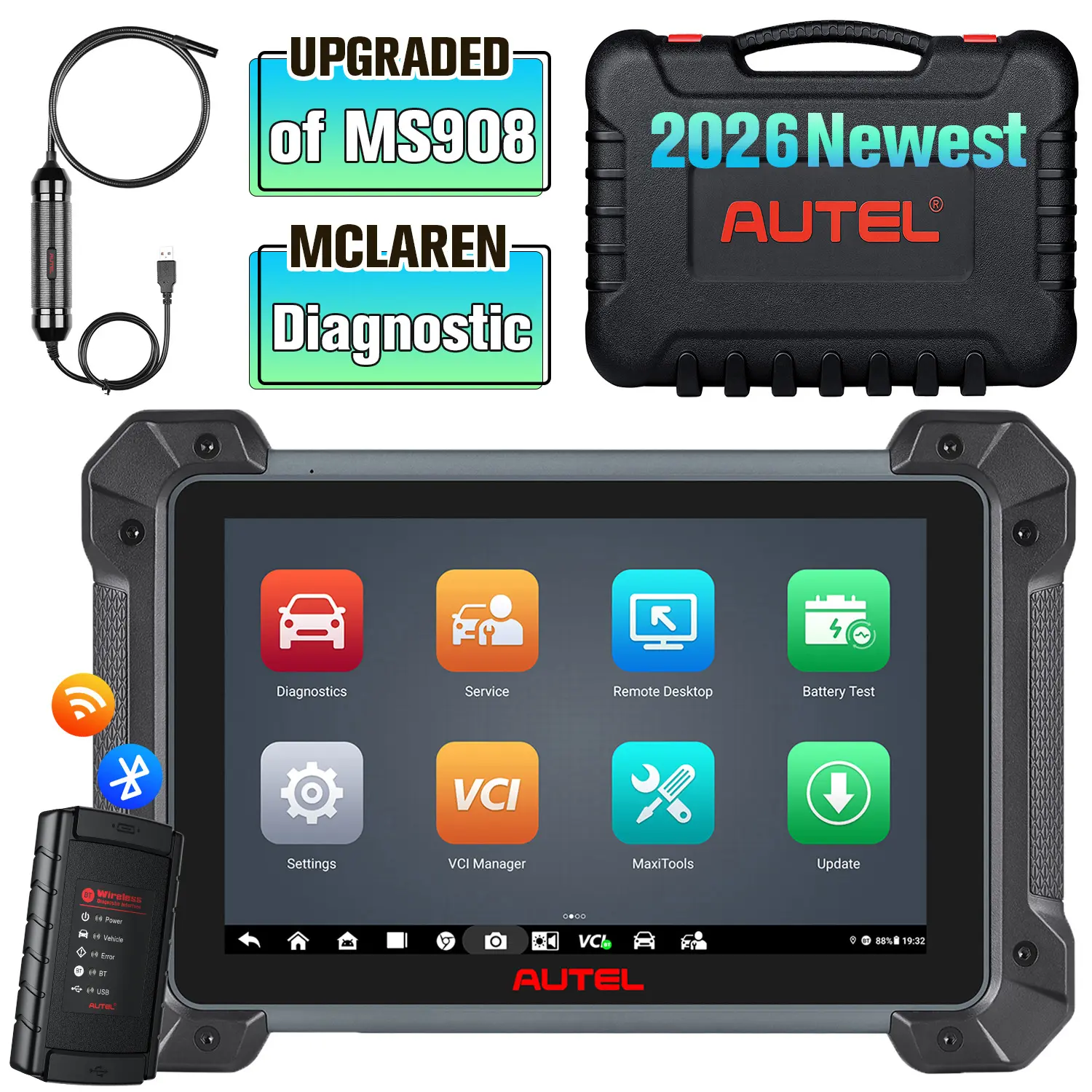 Autel MaxiCOM MK908 II Diagnostic Scanner, 2026 Auto Sacn Tool AutoScan 2.0, With ECU Coding, VAG Guided Functions, OE-Level Full System, 36+ Maintenance Service, Pre & Post Scan, Upgraded Ver. of MS908/ MK908 - Image 6