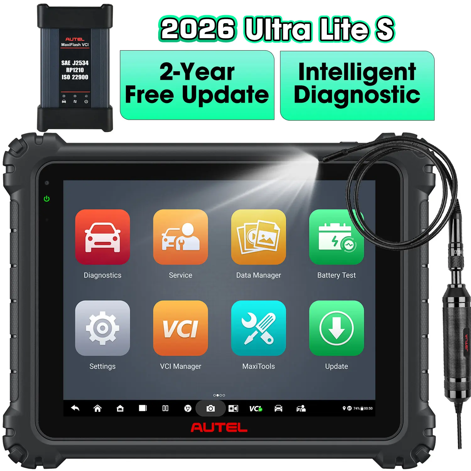 Autel MaxiCOM Ultra Lite S (Same as Ultra Lite) 2026 Top Diagnostic Scan Tool, Topology Module Mapping, J2534 ECU Programming Tool, Active Test Same as MaxiSys Ultra MS919 MS909 Elite II - Image 8