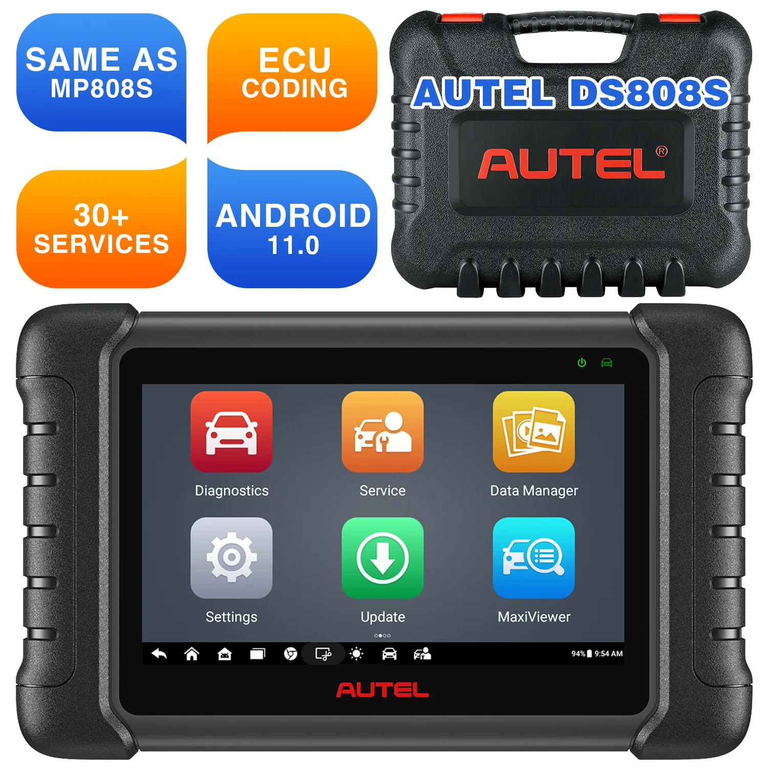 Autel MaxiDAS DS808S 2024 ECU Coding Scan Tool, Bi-Directional Control/Active Test, Full System Diagnostic Scanner, Upgraded Ver. Of DS808/MP808, Same as MP808S - Image 3