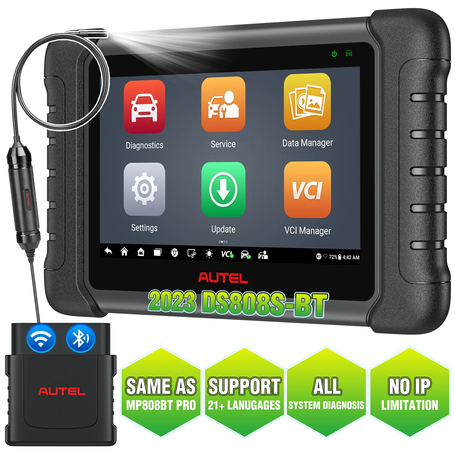 Autel MaxiDAS DS808S-BT 2024 Full System Diagnostic Scanner, Bi-Directional Control/Active Test, ECU Coding, Upgraded Ver. of DS808/MP808, Same As MP808BT Pro - Image 16