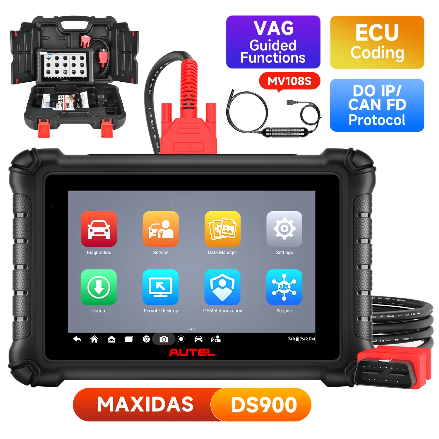 Autel MaxiDAS DS900 Diagnostic Scanner, ECU Coding, Pre & Post Scan, Scan VIN, DoIP CAN FD Protocol, WIFI Print, Upgraded Ver. of DS808 DS808K - Image 10