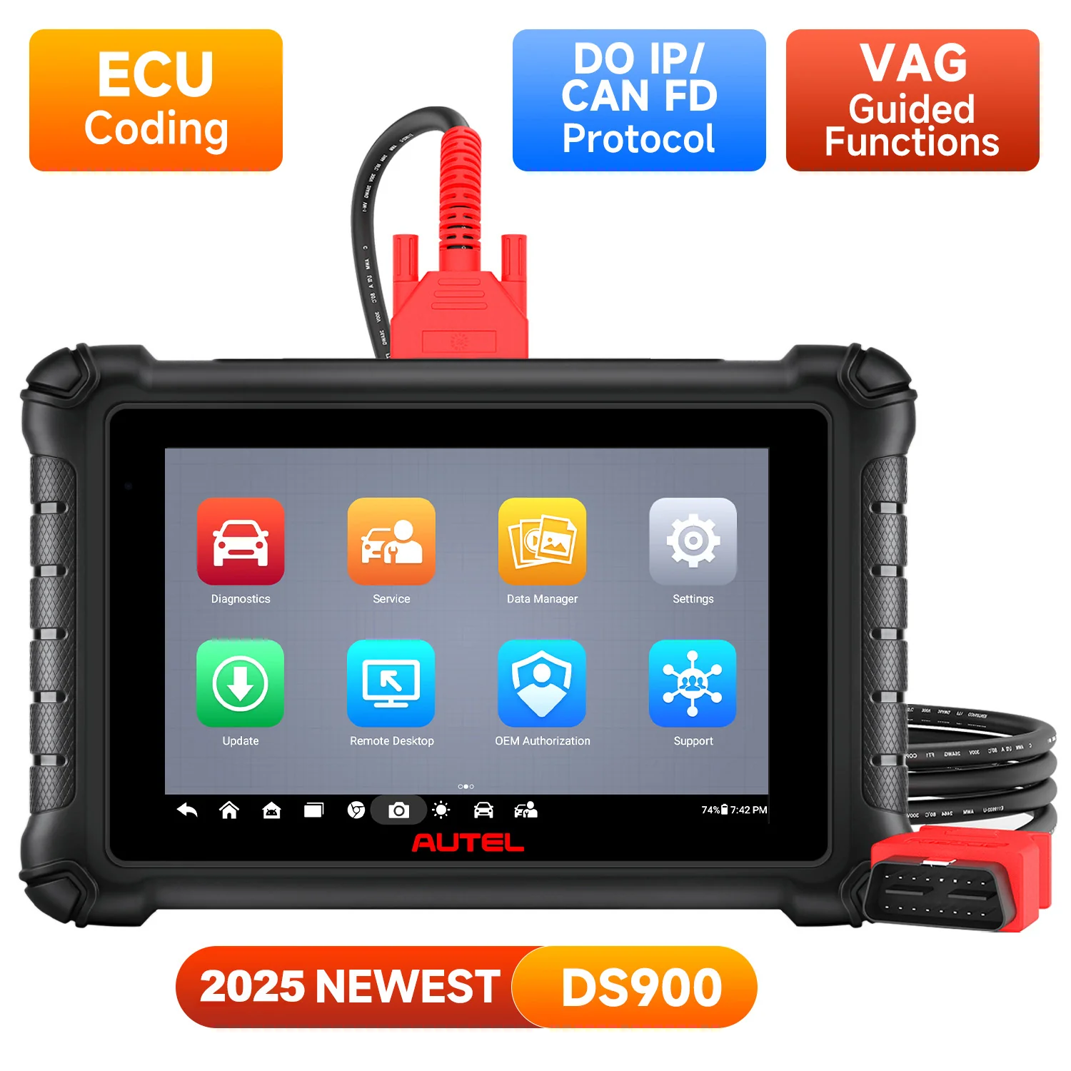 Autel MaxiDAS DS900 Diagnostic Scanner, ECU Coding, Pre & Post Scan, Scan VIN, DoIP CAN FD Protocol, WIFI Print, Upgraded Ver. of DS808 DS808K - Image 9