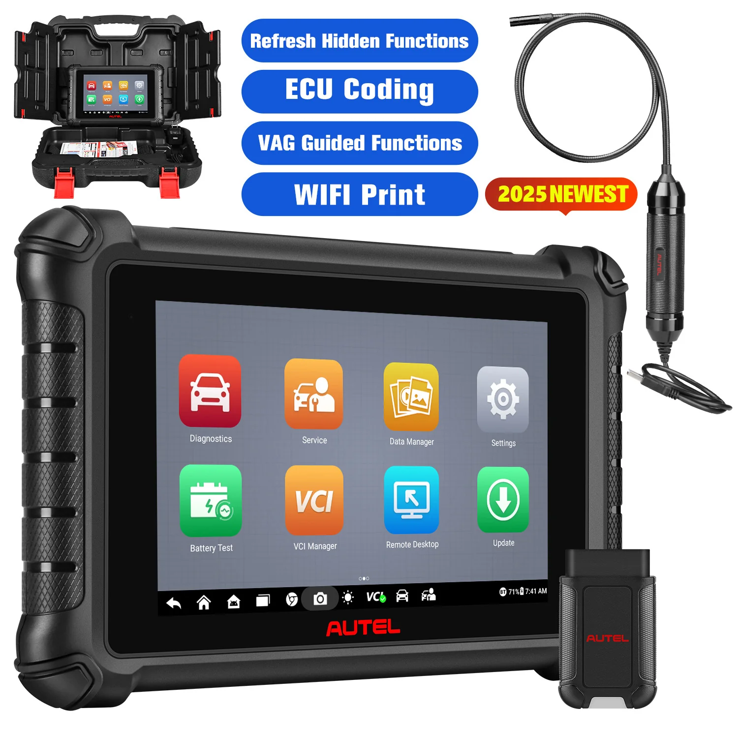Autel MaxiDAS DS900-BT DS900BT Diagnostic Scanner Newly Released, Android 11 ECU Coding, Upgrade of DS900/ DS808S /MP808S, Full Bidirectional, 40+ Services, OE Full System OBD2 Scanner, FCA AutoAuth - Image 15