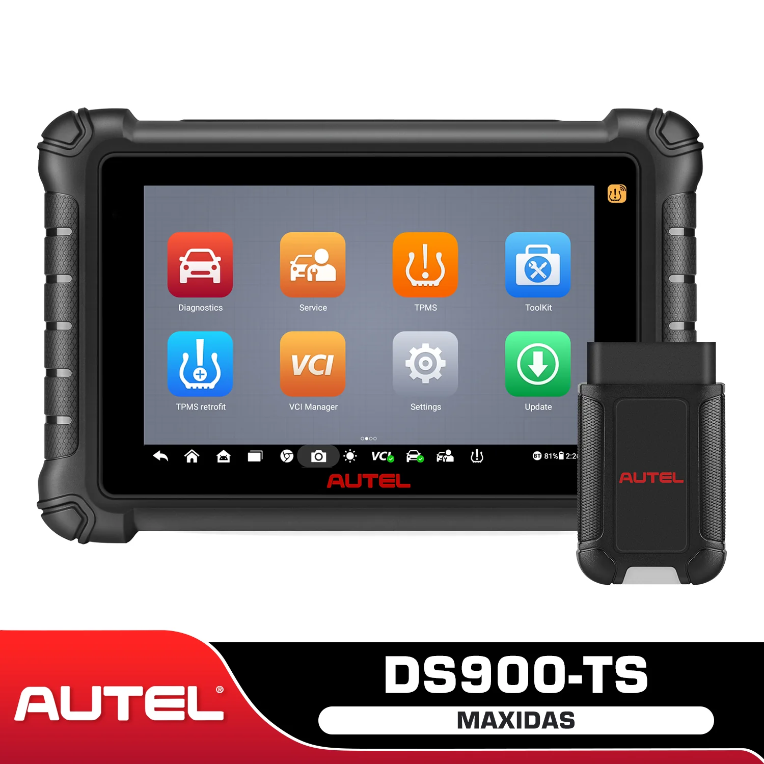 Autel MaxiDAS DS900-TS DS900TS Diagnostic Scanner Newly Released,  DoIP & CAN FD, Full TPMS as MS906 Pro-TS, Advanced ECU Coding, 40+ Service, Bi-Directional Control, OE All System - Image 2