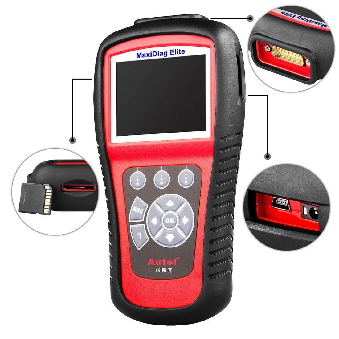Autel MD802 Maxidiag Elite OBD2 Code Reader/Scanner for Engine Transmission ABS SRS EPB Oil Service Reset - Image 3