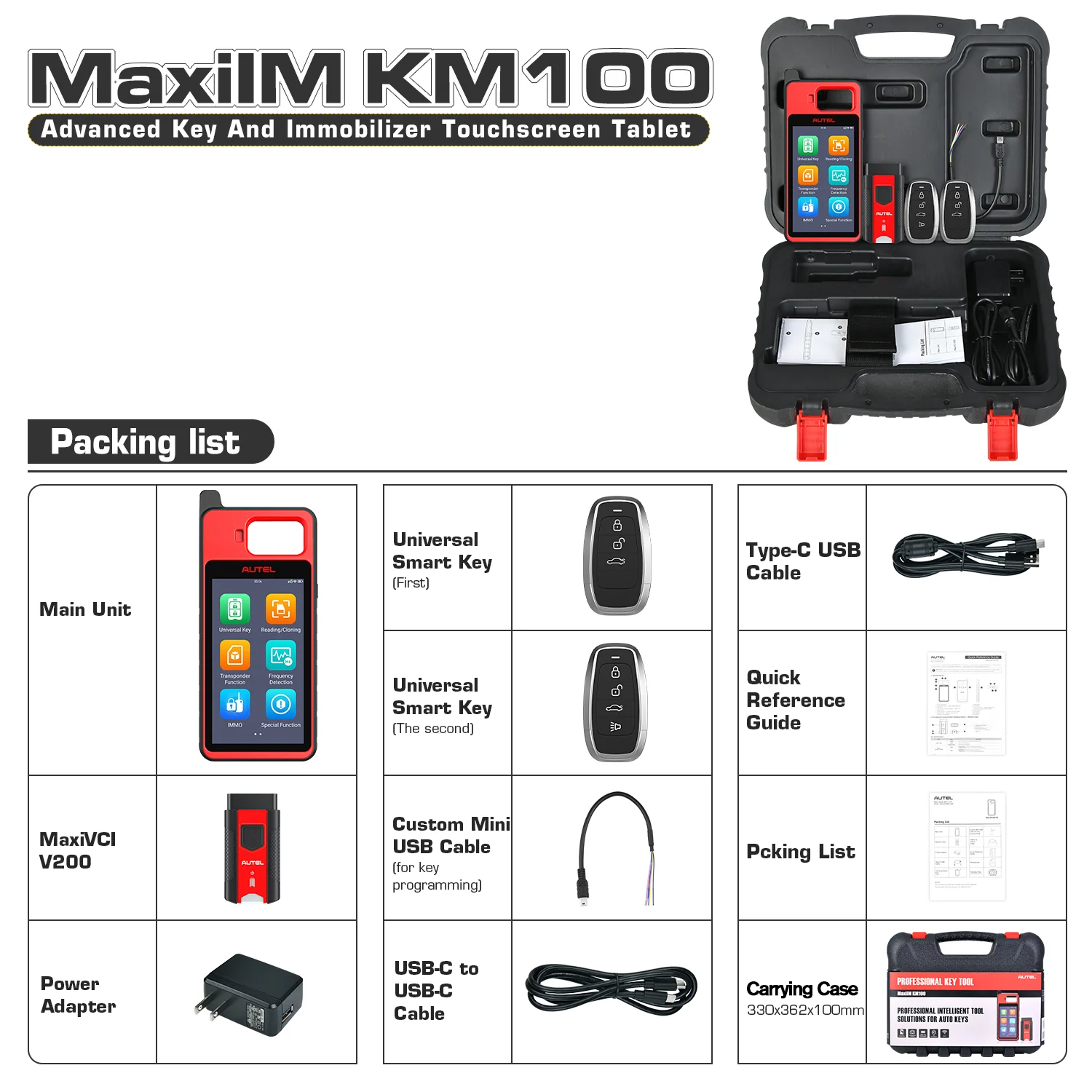[NASTF SDRM Subscription is required] Autel MaxiIM KM100 KM100X Key Fob Programming Tool 2026 Newest, 60S Generation, Chip Read Write Clone, IMMO Learning & Programming, Program Autel IKEY, Built-in APB112, Same as KM100X/KM100E - Image 4