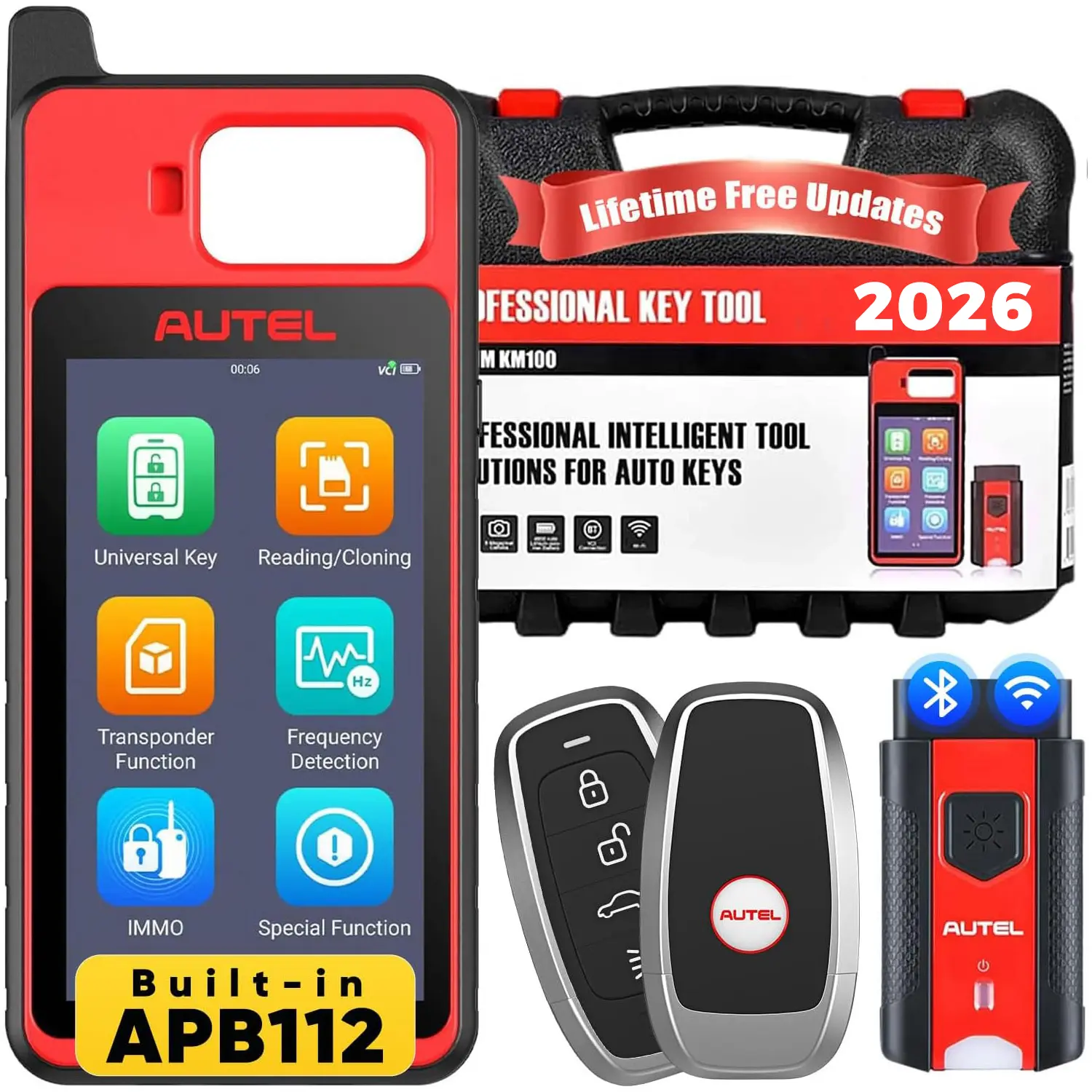 [NASTF SDRM Subscription is required] Autel MaxiIM KM100 KM100X Key Fob Programming Tool 2026 Newest, 60S Generation, Chip Read Write Clone, IMMO Learning & Programming, Program Autel IKEY, Built-in APB112, Same as KM100X/KM100E - Image 6