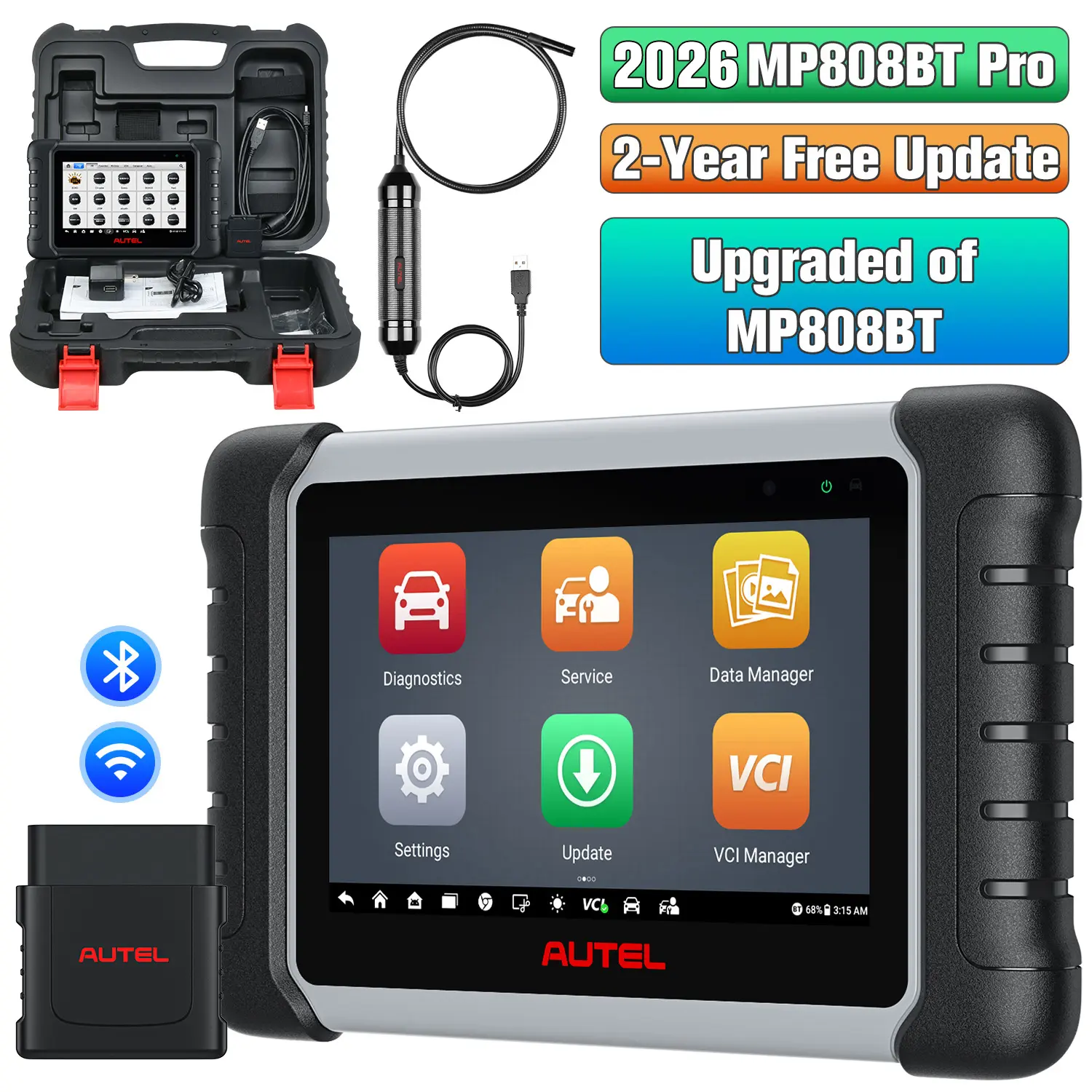 Autel MaxiPRO MP808BT Pro Automotive Diagnostic Scanner 2026, ECU Coding Unlock Hidden, OE-Level Diagnostics, Bi-Directional Control, 37+ Services, Upgrade Ver. of MP808BT/MP808S/MP808/DS808/DS808S - Image 8