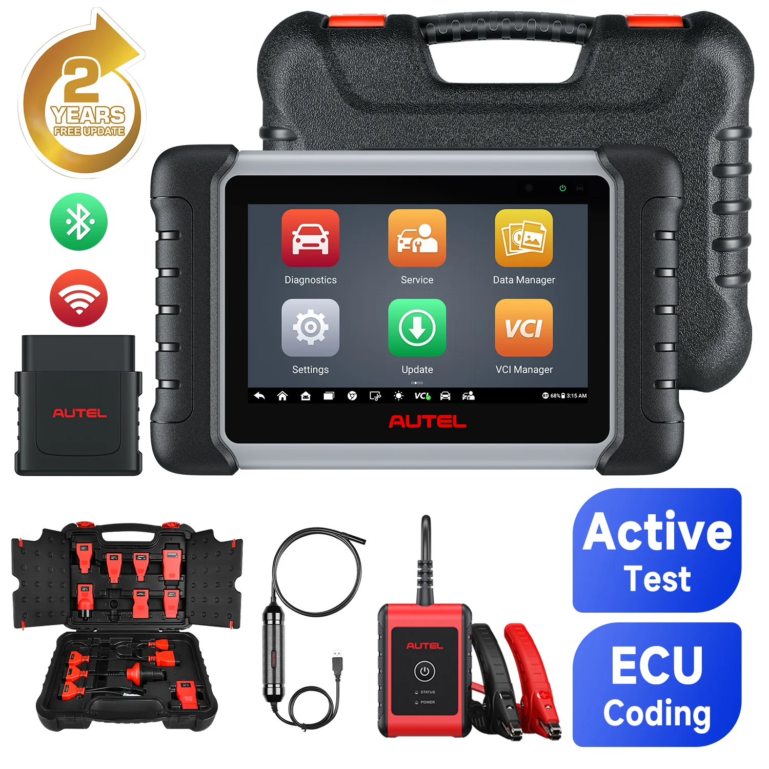 Autel MaxiPRO MP808BT Pro Kit Automotive Diagnostic Scanner with OBD1 Adapters, ECU Coding Unlock Hidden, OE-Level Diagnostics, Bi-Directional Control, Save $200 Value, Upgraded Ver. of MP808BT PRO/MP808S/DS808S-BT, Same As DS808S-BT Kit - Image 9