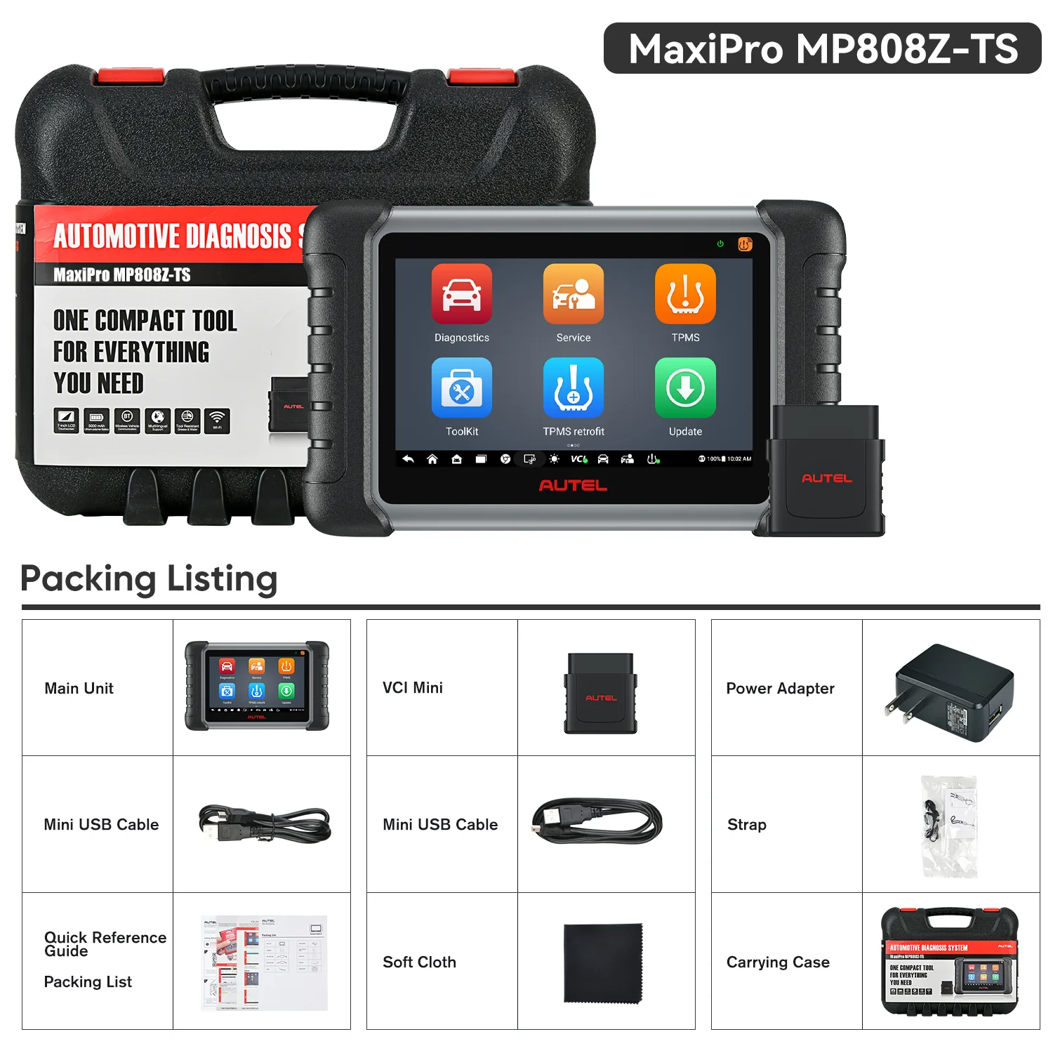 Autel MaxiPro MP808Z-TS 2026 TPMS Diagnostic Tool, Complete TPMS Functions, OE-Level All Systems Diagnosis, 32+ Services, Upgraded of MP808S/ DS808TS/MP808TS, Same as MP808S-TS, DS808S-TS - Image 6