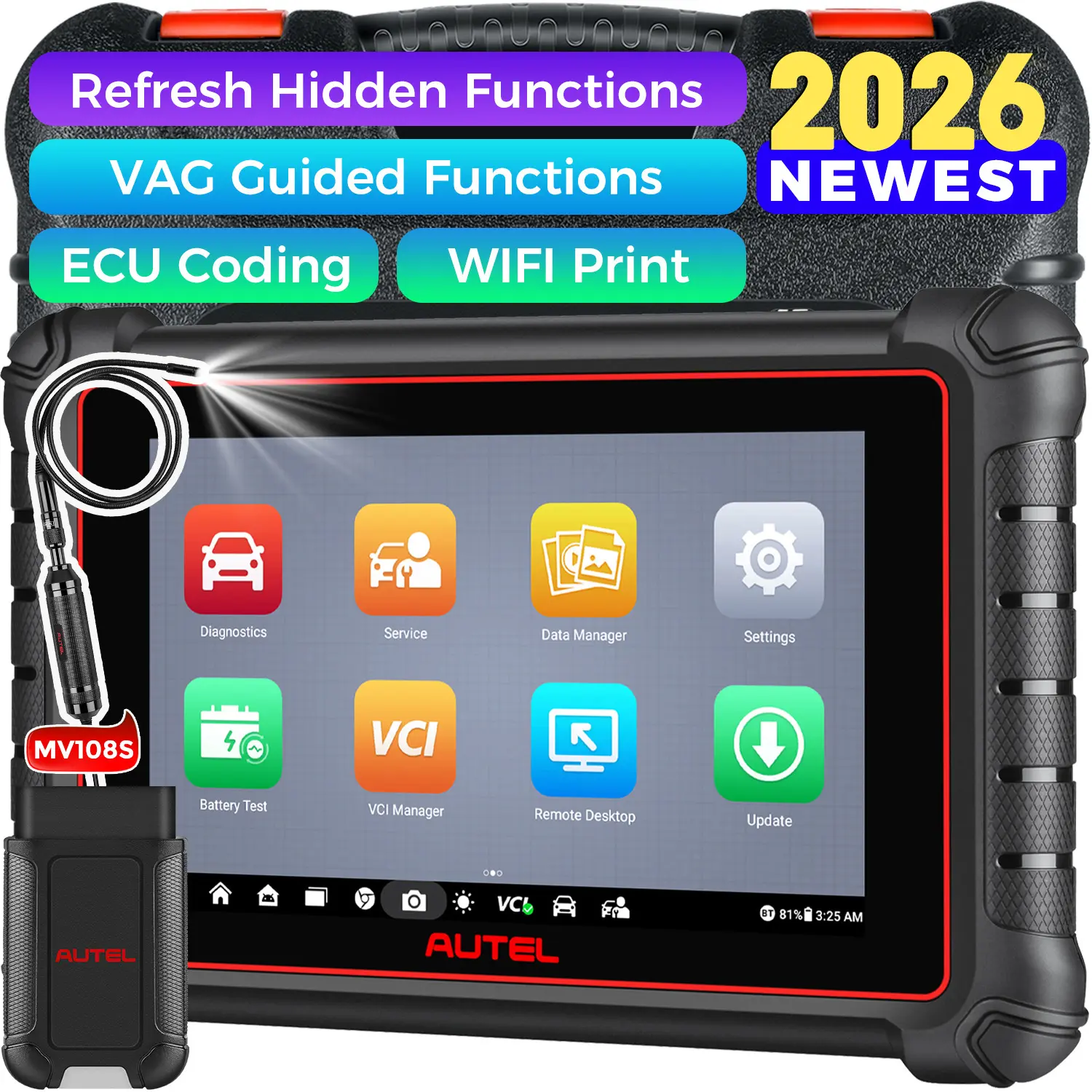 Autel MaxiPRO MP900BT / MP900Z-BT Diagnostic Scanner 2026 Newly Released, ECU Coding, All System Diagnostic, Pre & Post Scan, DoIP CAN FD Protocols Supported, Upgraded Ver. of MP808BT PRO - Image 8