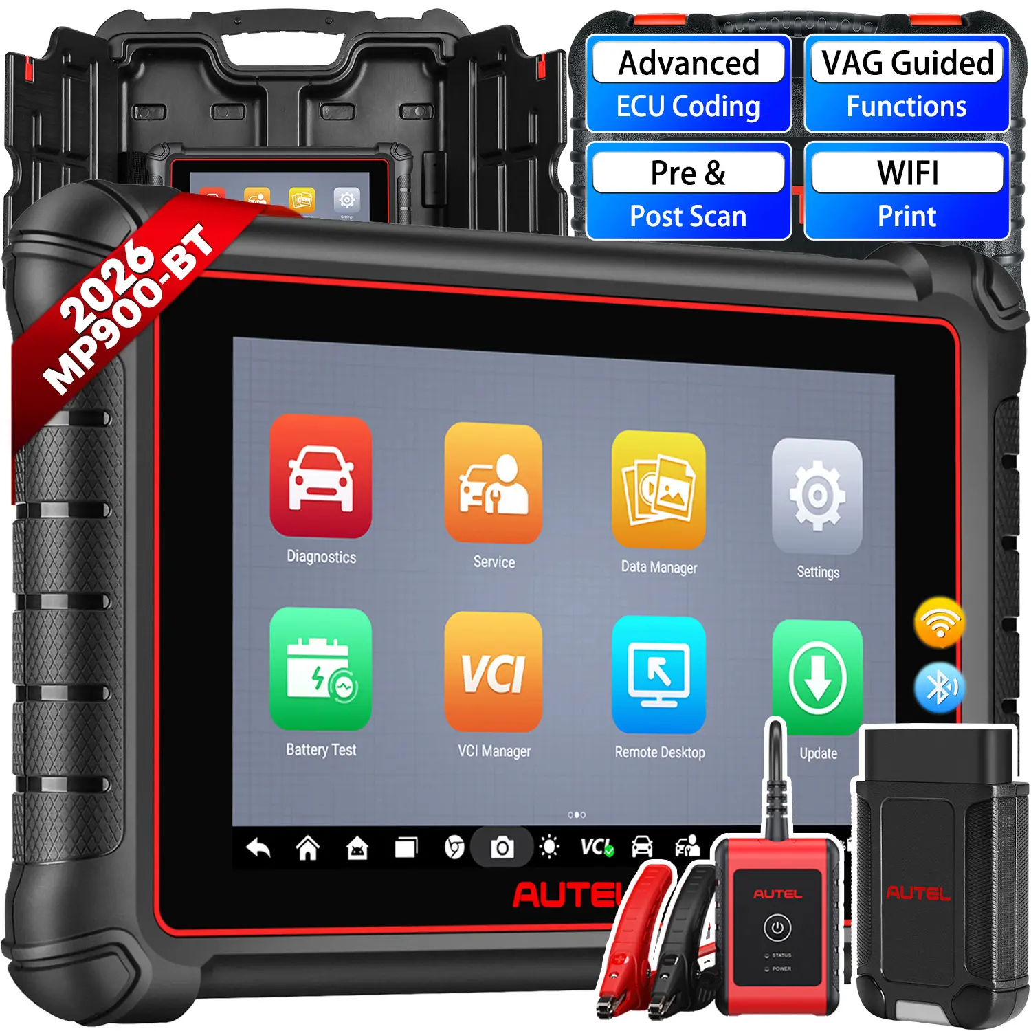 Autel MaxiPRO MP900BT / MP900Z-BT Diagnostic Scanner 2026 Newly Released, ECU Coding, All System Diagnostic, Pre & Post Scan, DoIP CAN FD Protocols Supported, Upgraded Ver. of MP808BT PRO - Image 9