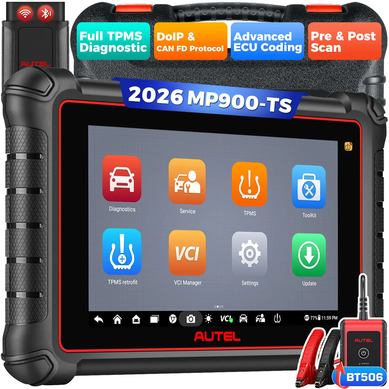 Autel MaxiPRO MP900TS MP900-TS Diagnostic Scanner 2026 Newly Released, ECU Coding, Full TPMS Functions, All System Diagnostic, Pre & Post Scan, DoIP CAN FD Protocols Supported, Upgraded Ver. of MP808S-TS MP808Z-TS TS900 - Image 10