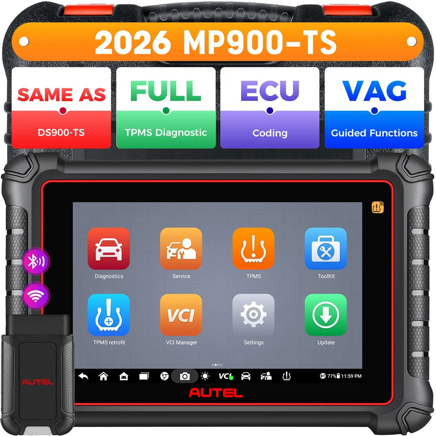 Autel MaxiPRO MP900TS MP900-TS Diagnostic Scanner 2026 Newly Released, ECU Coding, Full TPMS Functions, All System Diagnostic, Pre & Post Scan, DoIP CAN FD Protocols Supported, Upgraded Ver. of MP808S-TS MP808Z-TS TS900 - Image 8