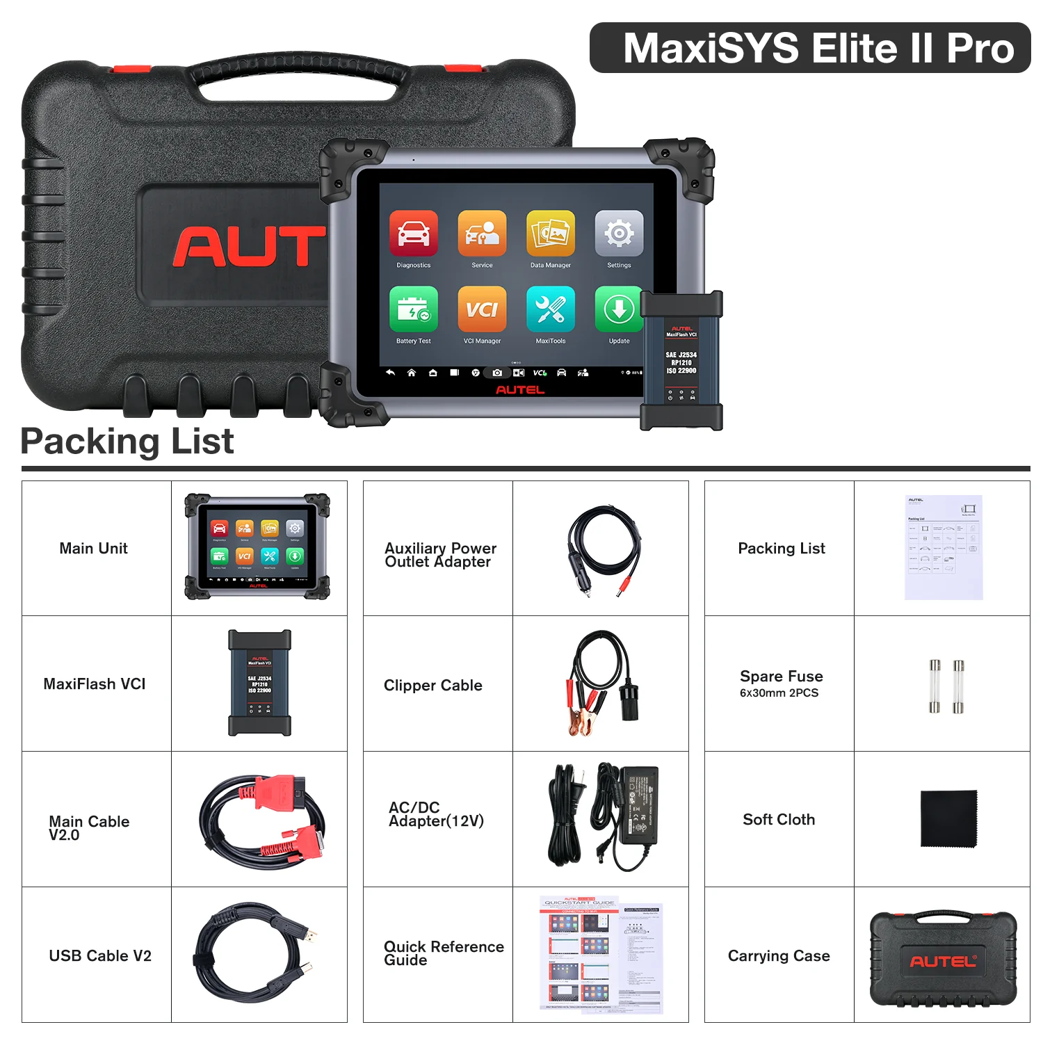 Autel MaxiSys Elite II Pro Diagnostic Scanner 2026, ECU Programming & Coding, Auto Scan 2.0, Full-System Diagnosis, Bi-Directional Control, Support D-PDU/RP1210/DoIP/CAN FD Protocol, Upgraded Ver. of Maxisys Elite/Elite II/MS908 PRO - Image 7
