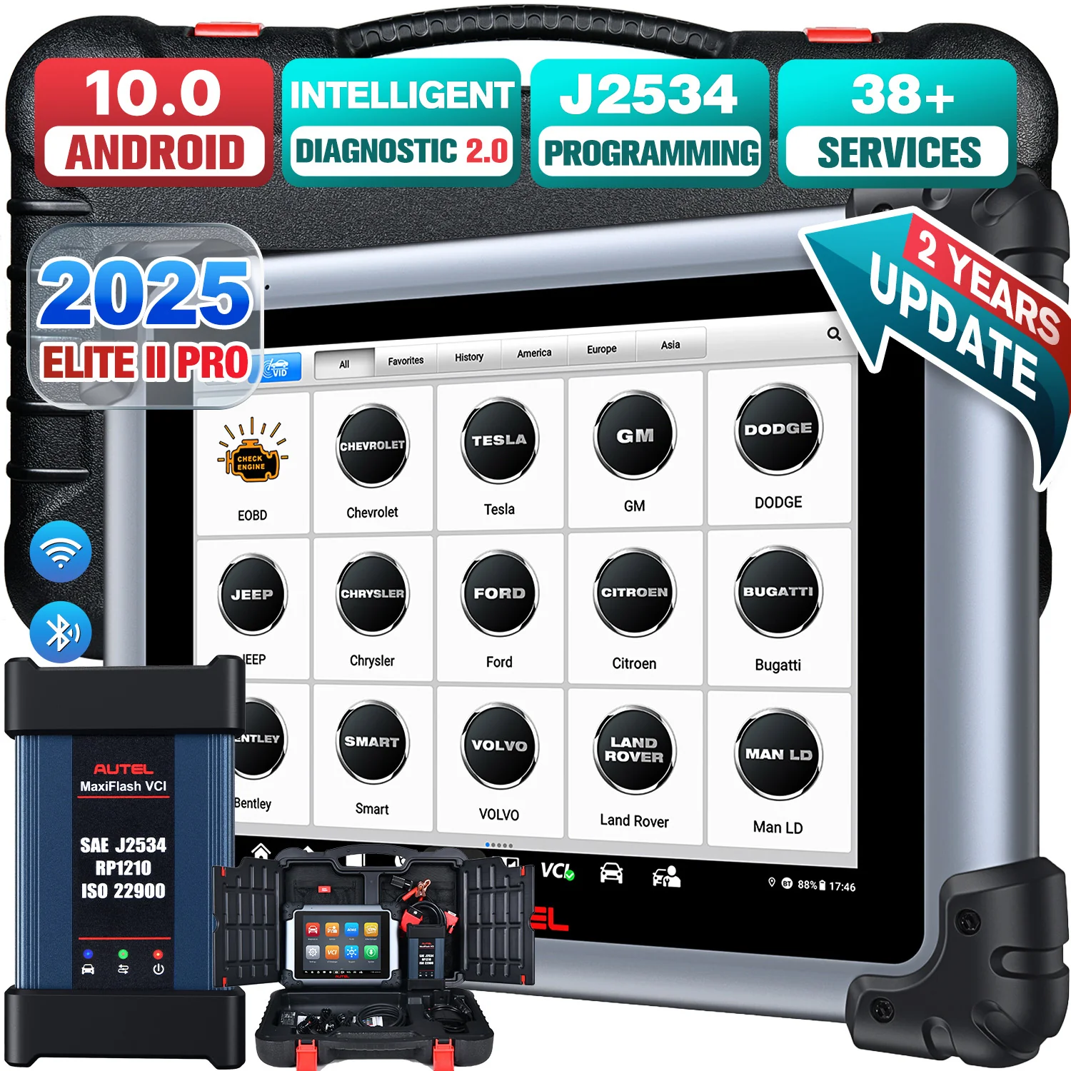 Autel MaxiSys Elite II Pro Diagnostic Scanner 2026, ECU Programming & Coding, Bi-Directional Control, Support D-PDU/RP1210/DoIP/CAN FD Protocol, Upgraded Ver. of Autel Elite II/MK908 PRO - Image 6