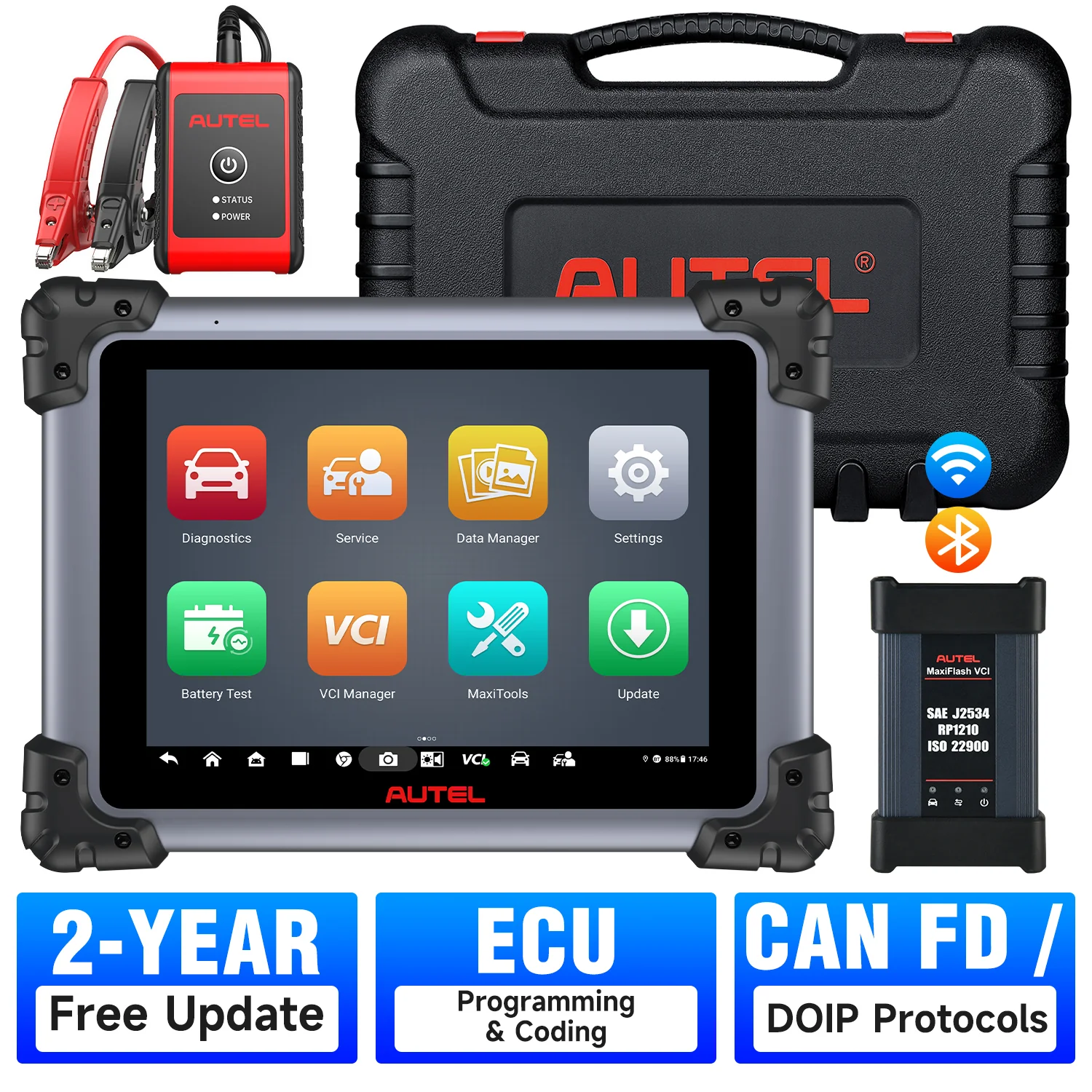 Autel MaxiSys Elite II Pro Diagnostic Scanner 2026, ECU Programming & Coding, Auto Scan 2.0, Full-System Diagnosis, Bi-Directional Control, Support D-PDU/RP1210/DoIP/CAN FD Protocol, Upgraded Ver. of Maxisys Elite/Elite II/MS908 PRO - Image 11