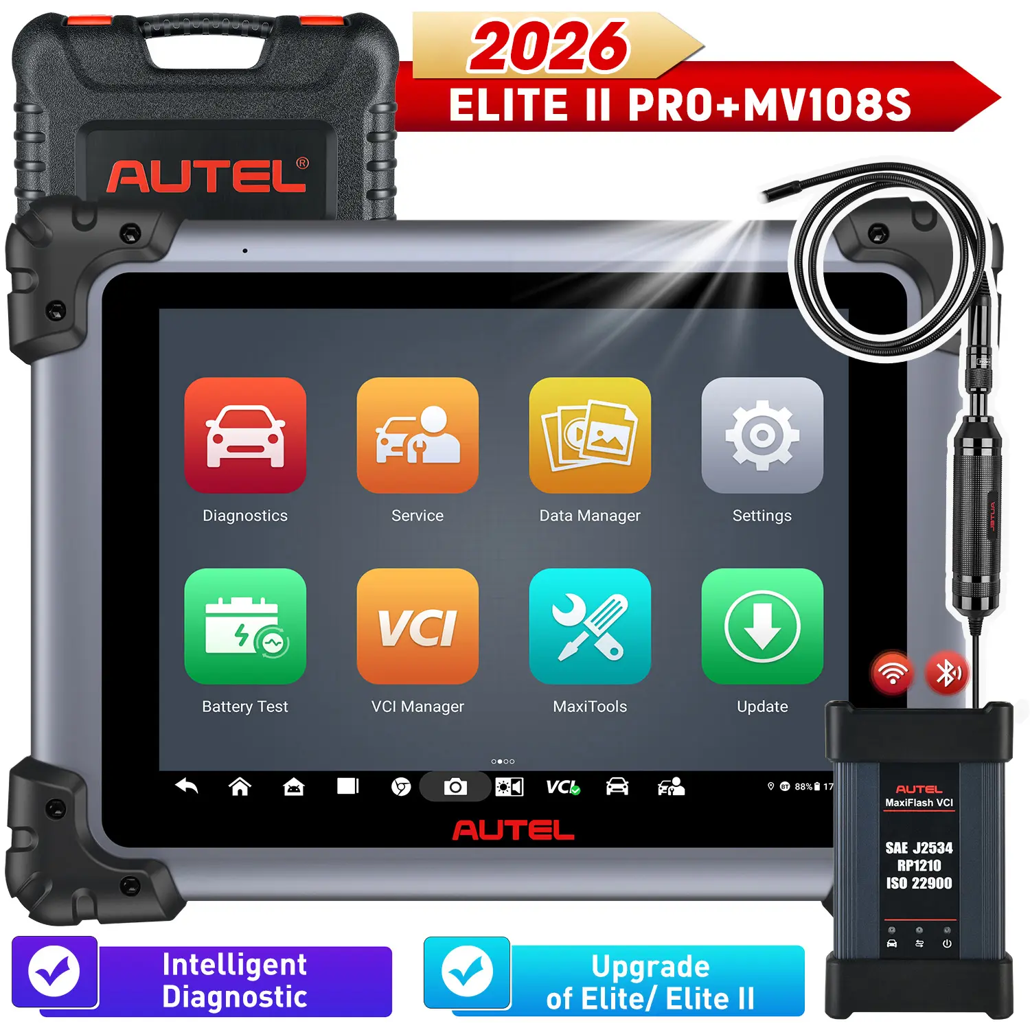 Autel MaxiSys Elite II Pro Diagnostic Scanner 2026, ECU Programming & Coding, Auto Scan 2.0, Full-System Diagnosis, Bi-Directional Control, Support D-PDU/RP1210/DoIP/CAN FD Protocol, Upgraded Ver. of Maxisys Elite/Elite II/MS908 PRO - Image 9