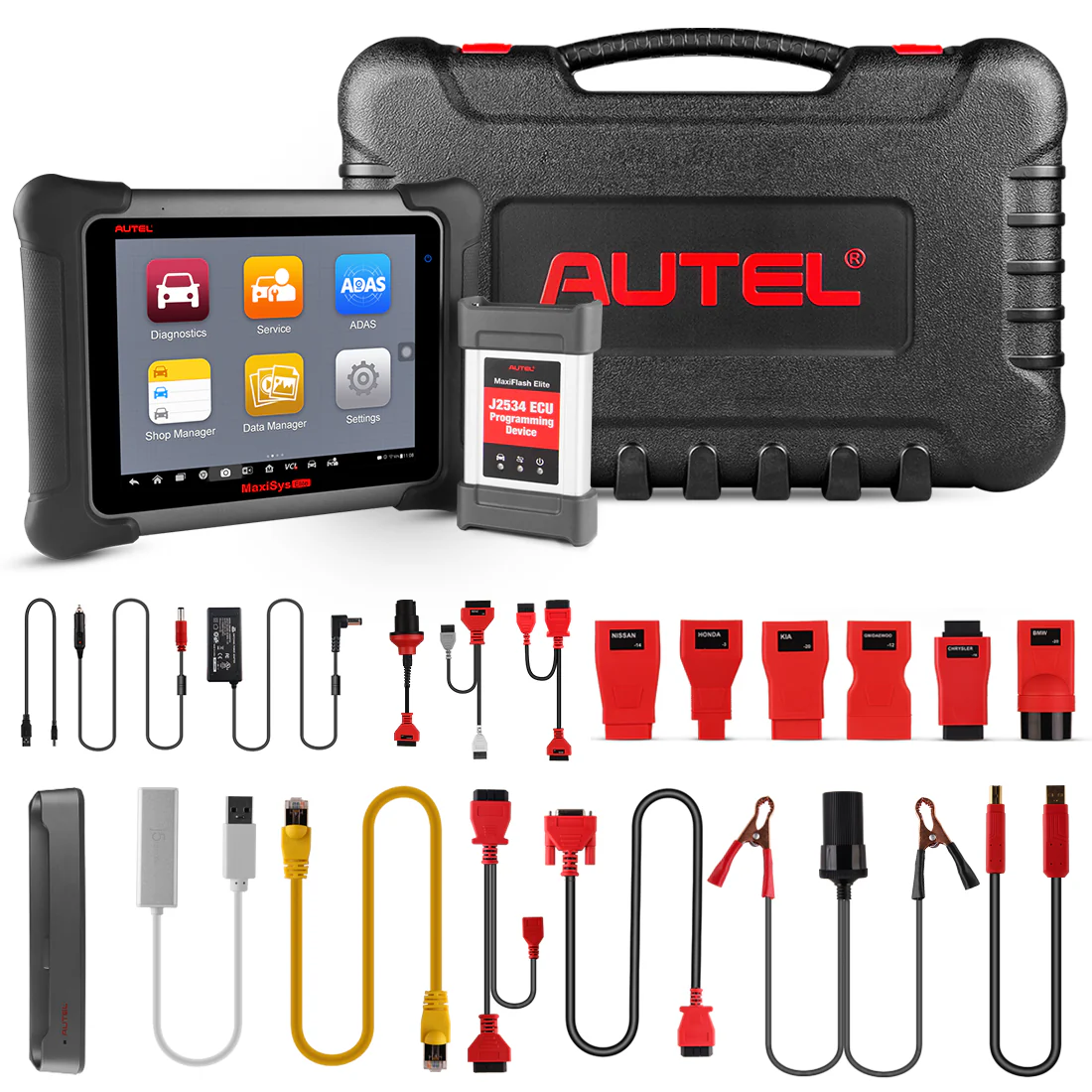 Autel Maxisys Elite OBD2 Diagnostic Scanner Tool With J2534 ECU Programming, Upgraded Version of MK908P, Full Set Non-OBDII Adapter - Image 4