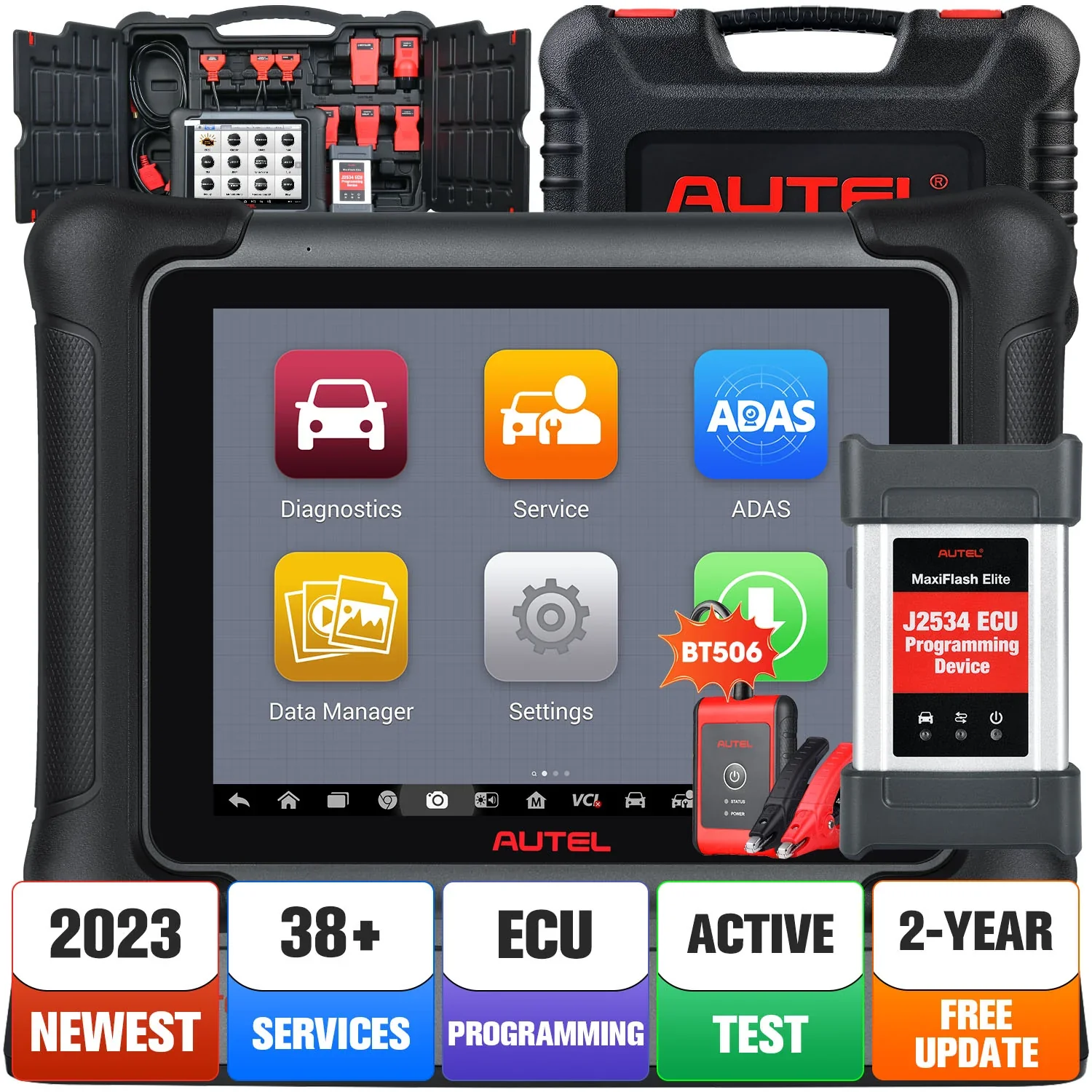 Autel Maxisys Elite OBD2 Diagnostic Scanner Tool With J2534 ECU Programming, Upgraded Version of MK908P, Full Set Non-OBDII Adapter - Image 7