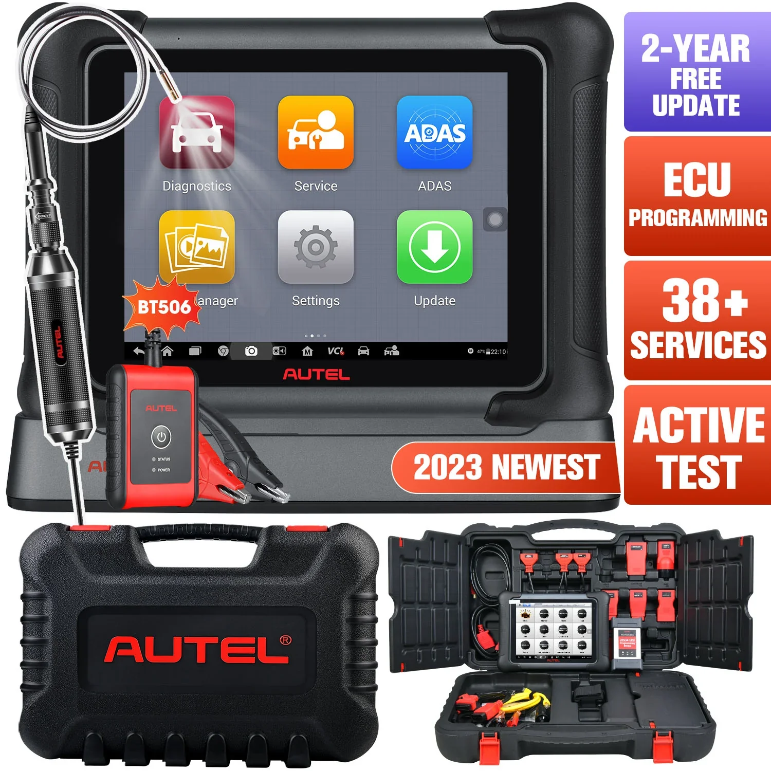 Autel Maxisys Elite OBD2 Diagnostic Scanner Tool With J2534 ECU Programming, Upgraded Version of MK908P, Full Set Non-OBDII Adapter - Image 8